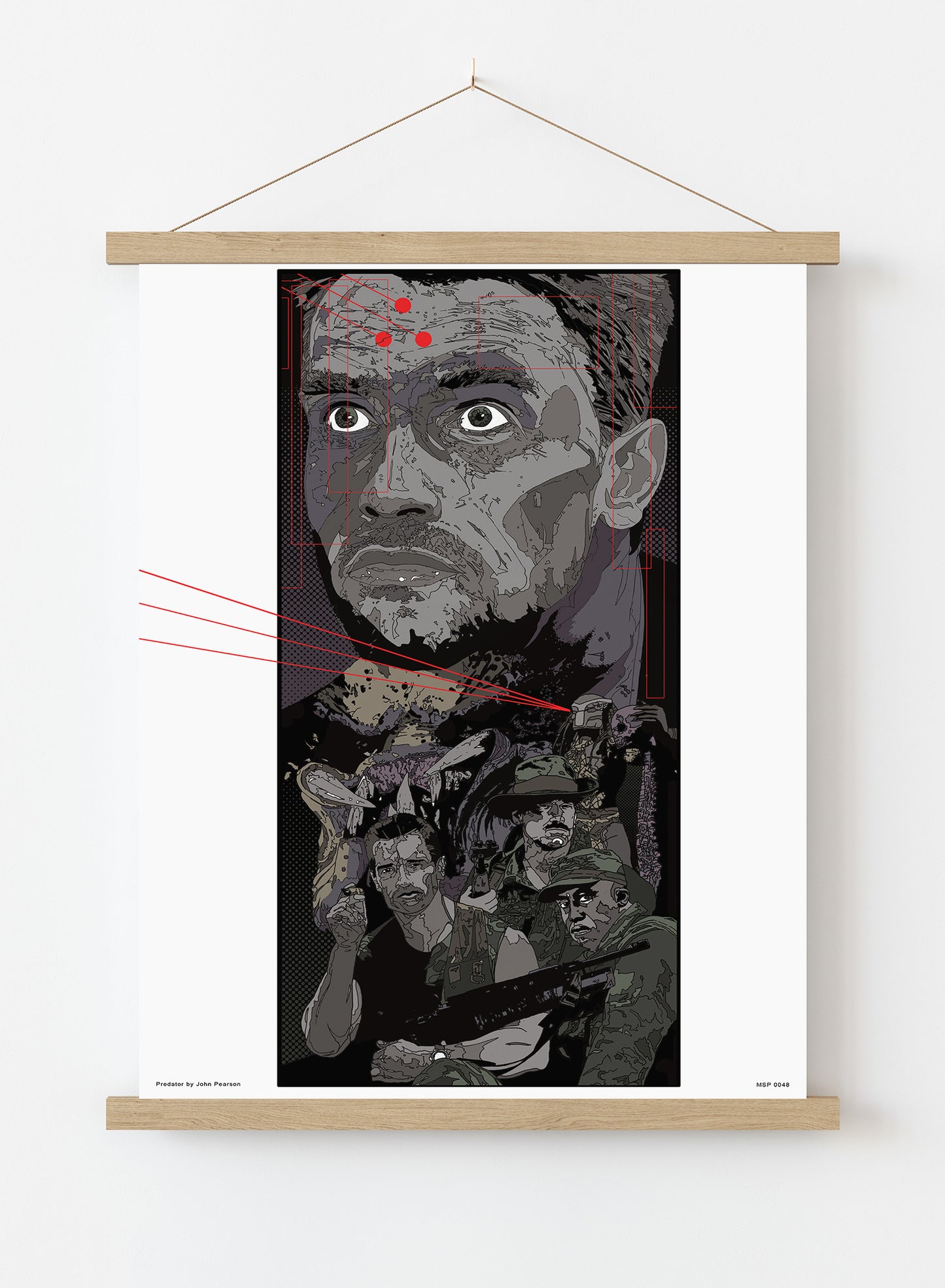 Predator Poster Poster Art Print Vintage Poster Wall Art Print 30x40cm Hanger