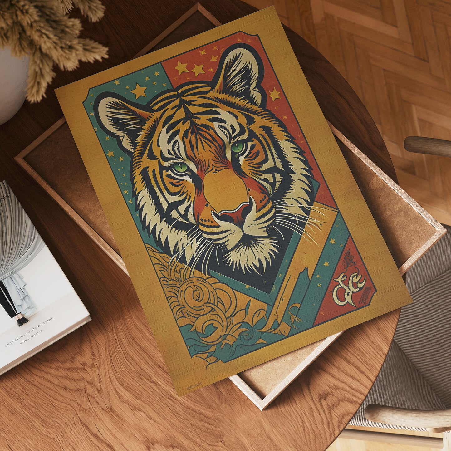 Indian Tiger Matchbox Art Print 30x40cm