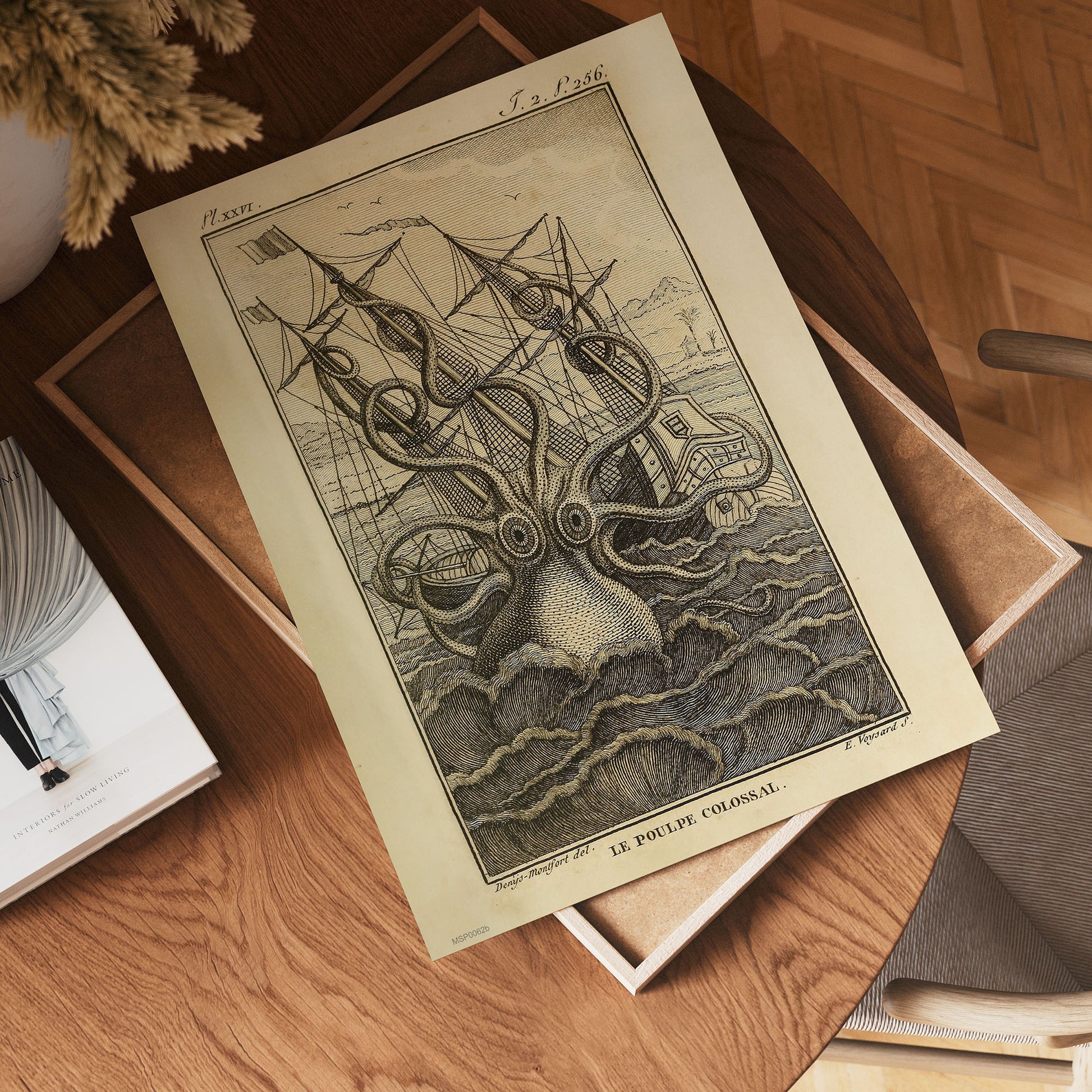 Kraken Cthulhu sea monster Vintage Art Print 30x40cm