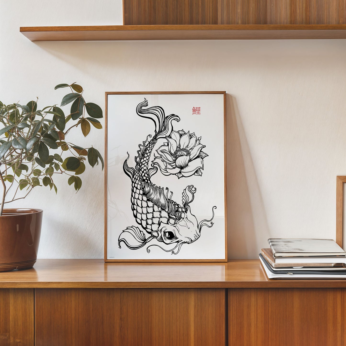 Koi Carp Tattoo 30x40cm Art Poster Print