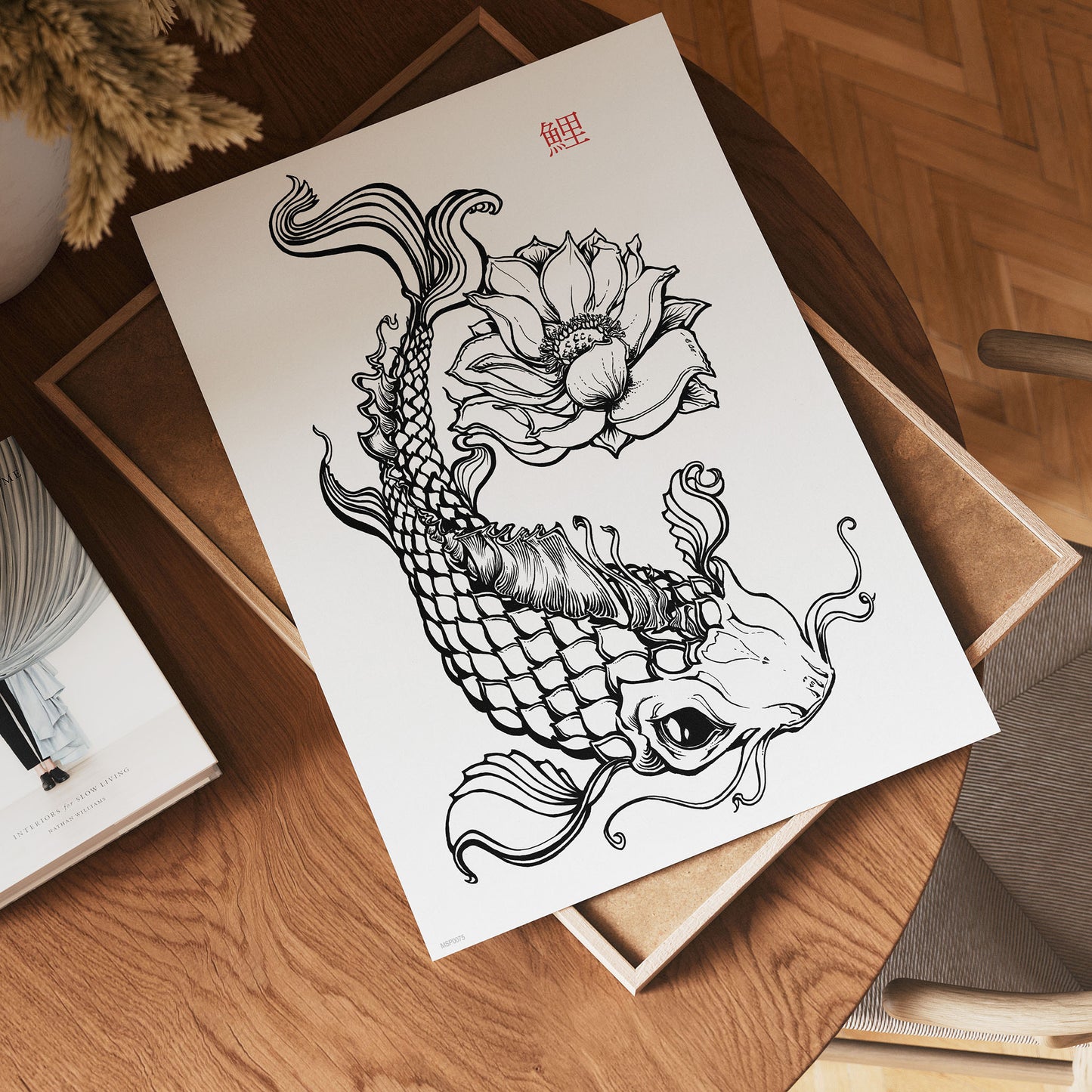 Koi Carp Tattoo 30x40cm Art Poster Print