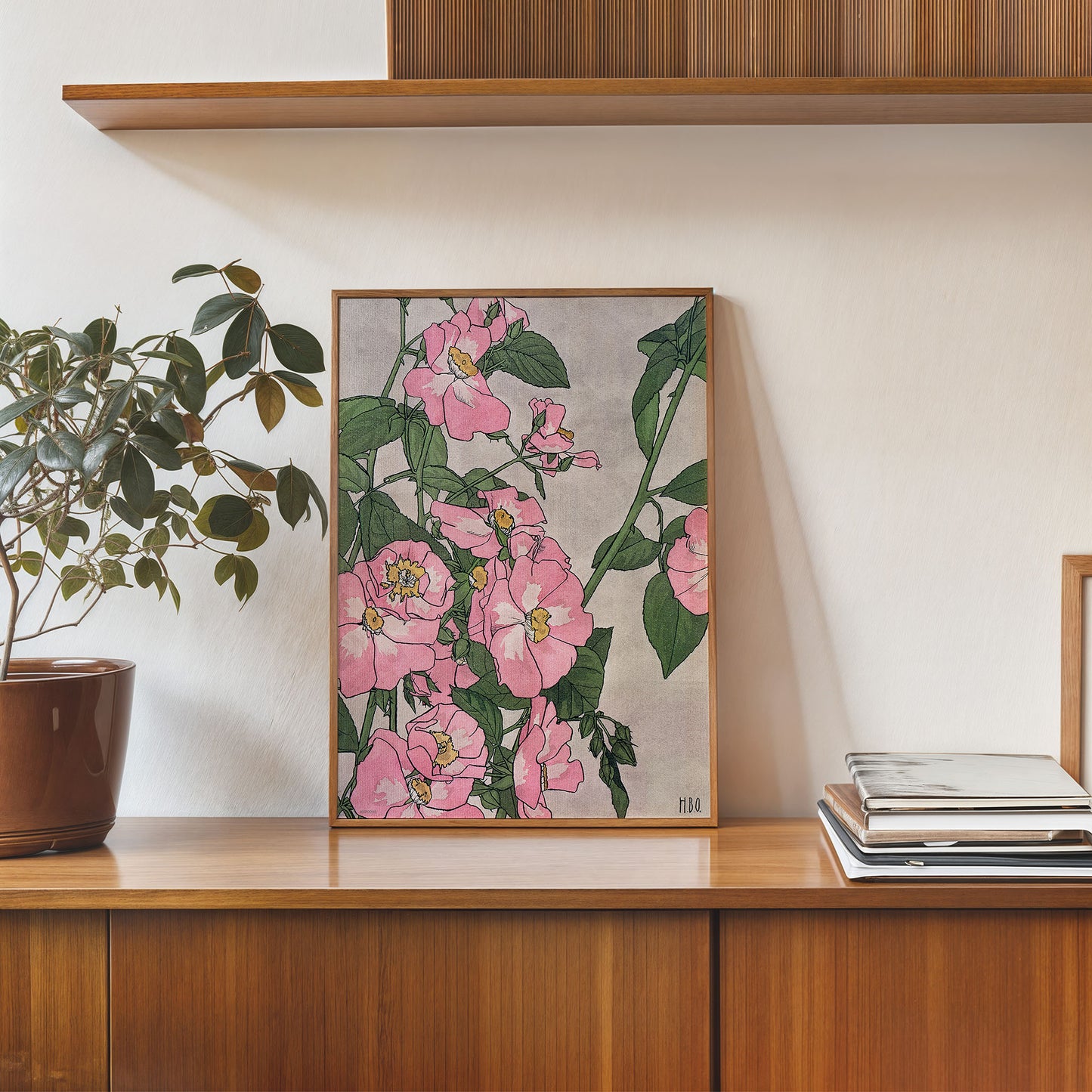 Prairie Rose (1915) by Hannah Borger Overbeck Botanical Art Print 30x40cm