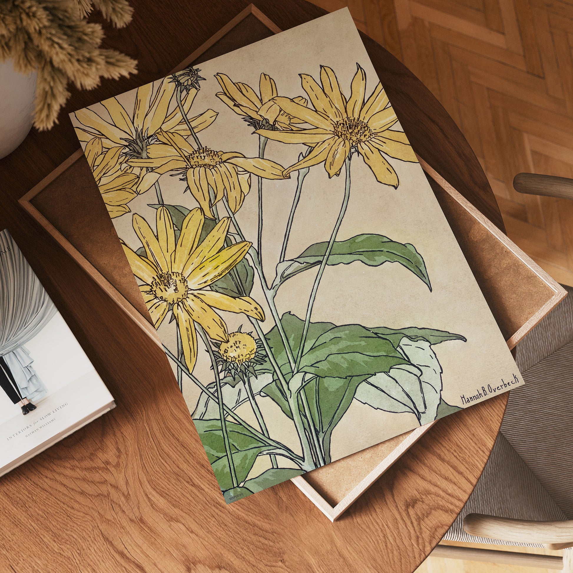 Sunflowers (1915) by Hannah Borger Overbeck Botanical 30x40cm Art Print