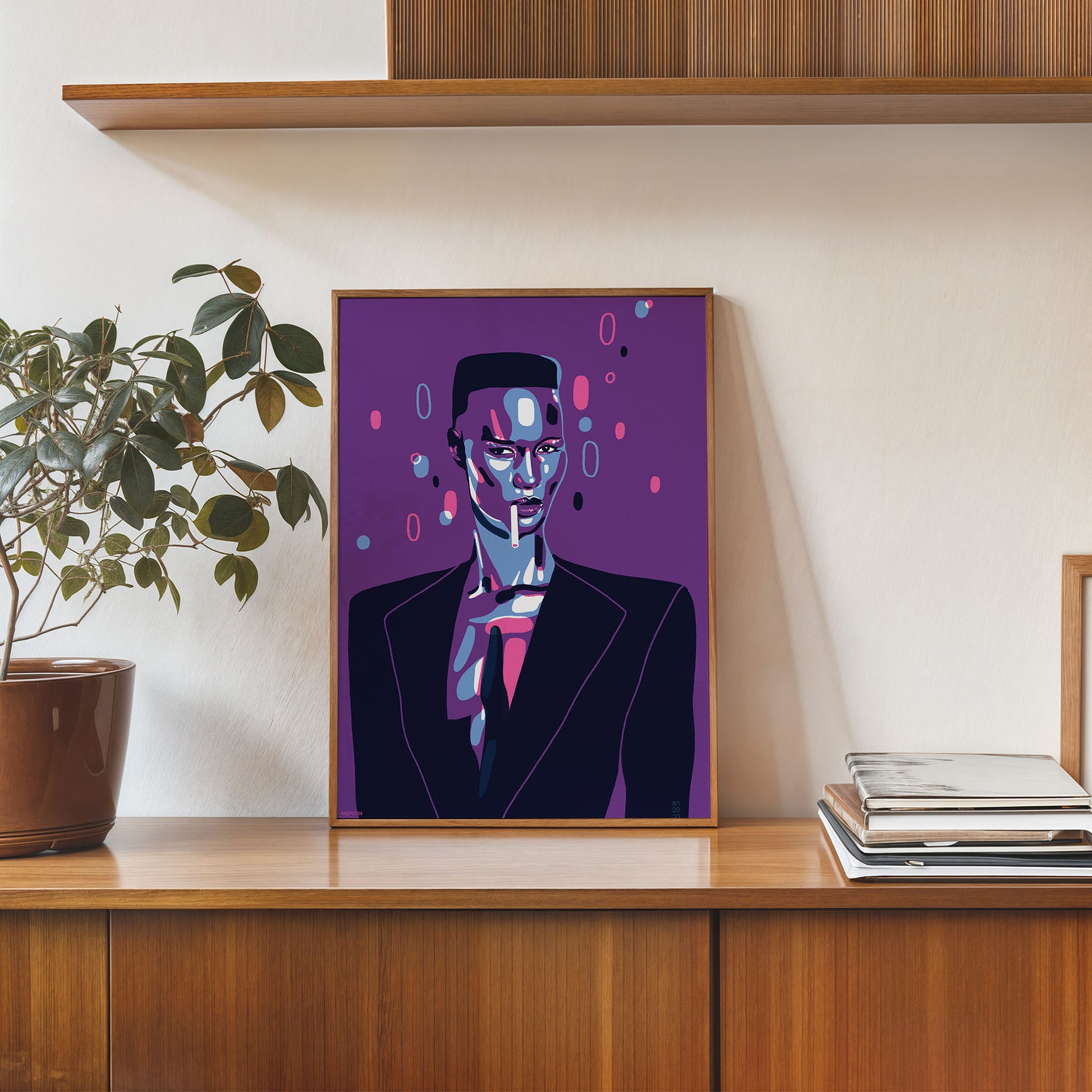 Grace Jones Portrait Art Print Poster by Becky Mann 30x40cm