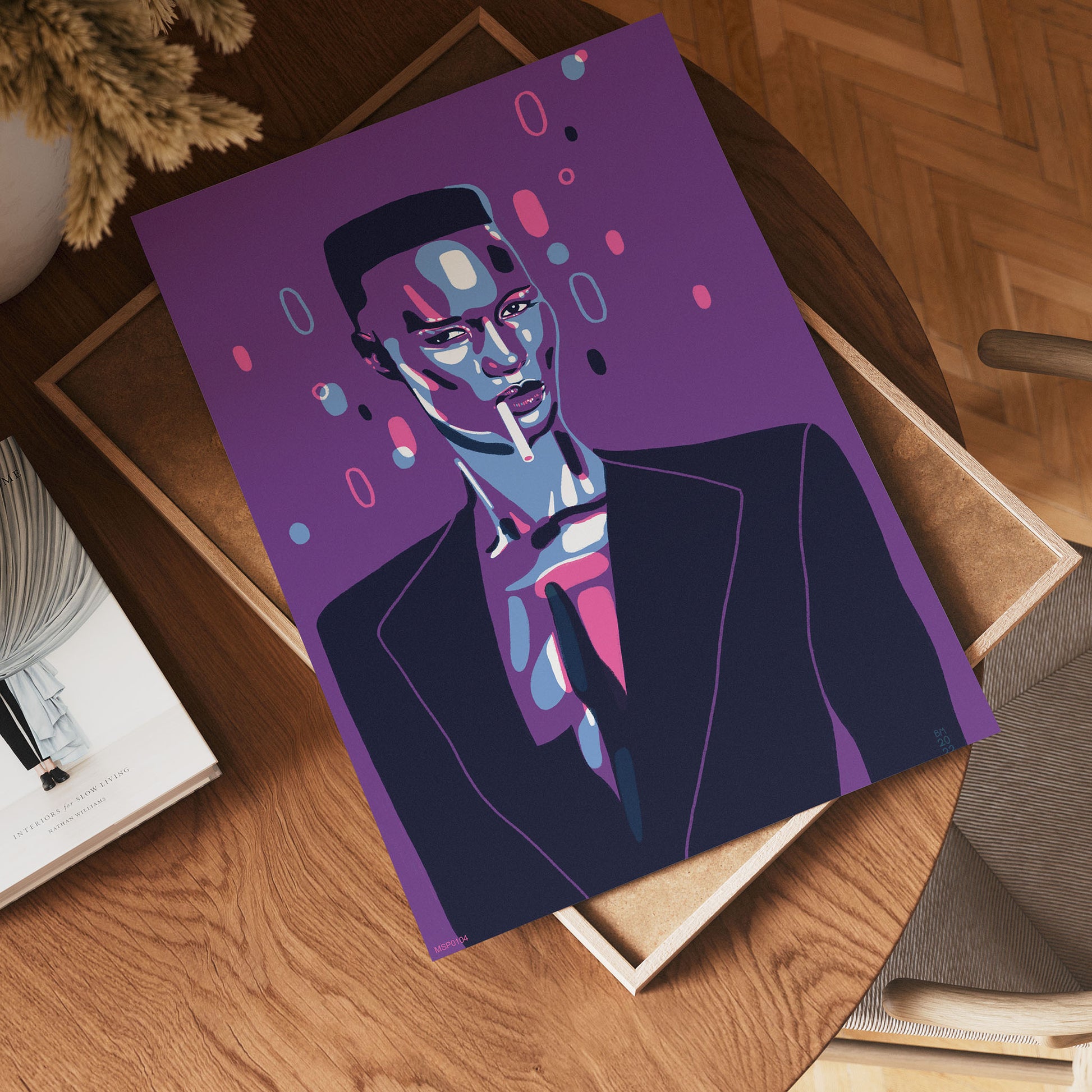 Grace Jones Portrait Art Print Poster by Becky Mann 30x40cm