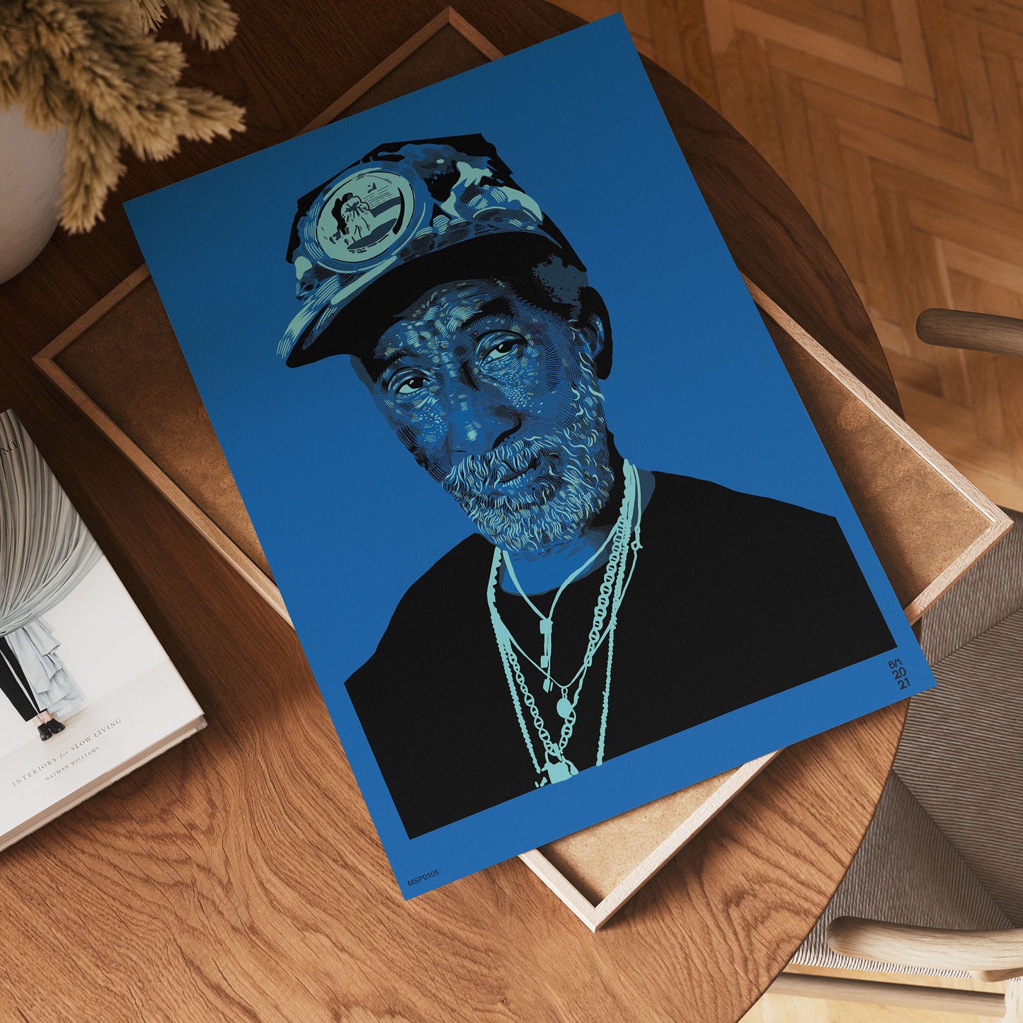 Lee Scratch Perry Portrait Art Print Poster by Becky Mann 30x40cm