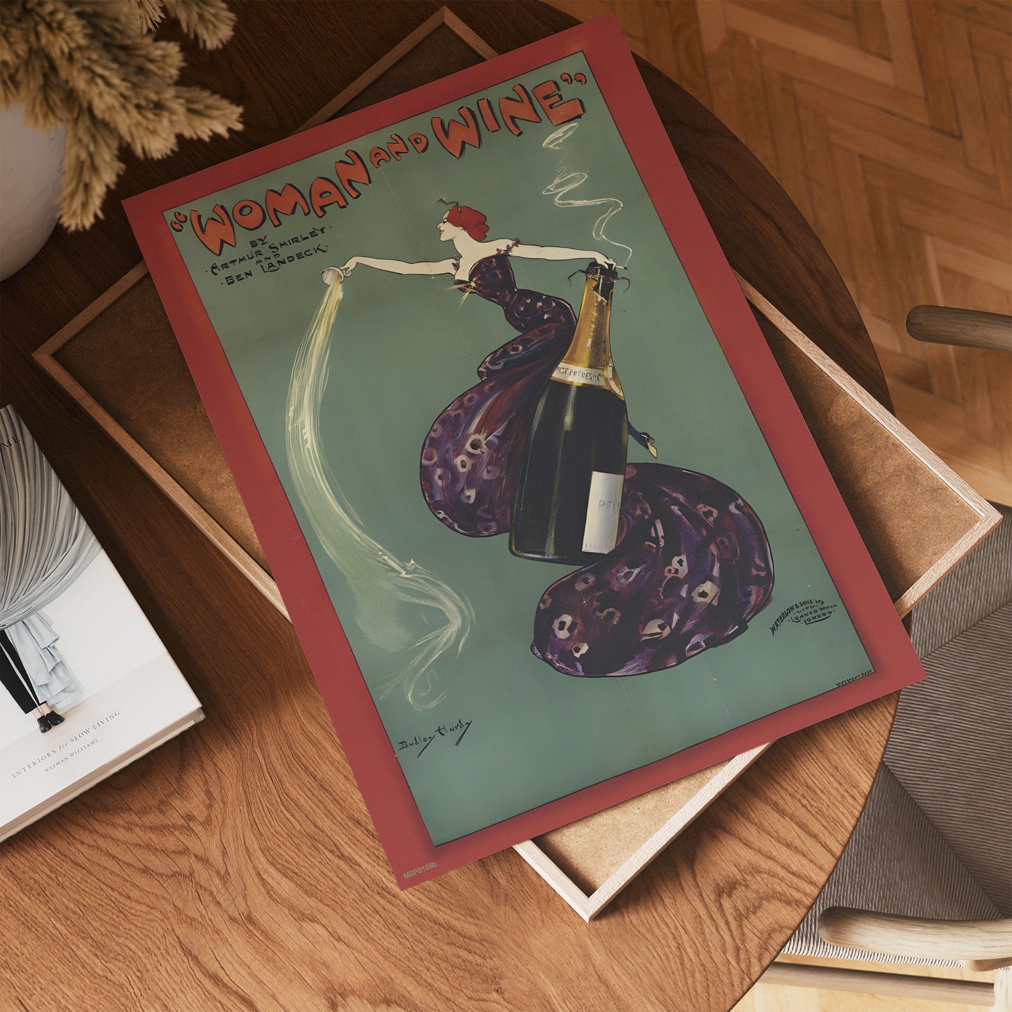 Women and Wine Woman and Wine, 1899 Vintage Poster by Dudley Hard 30x40cm