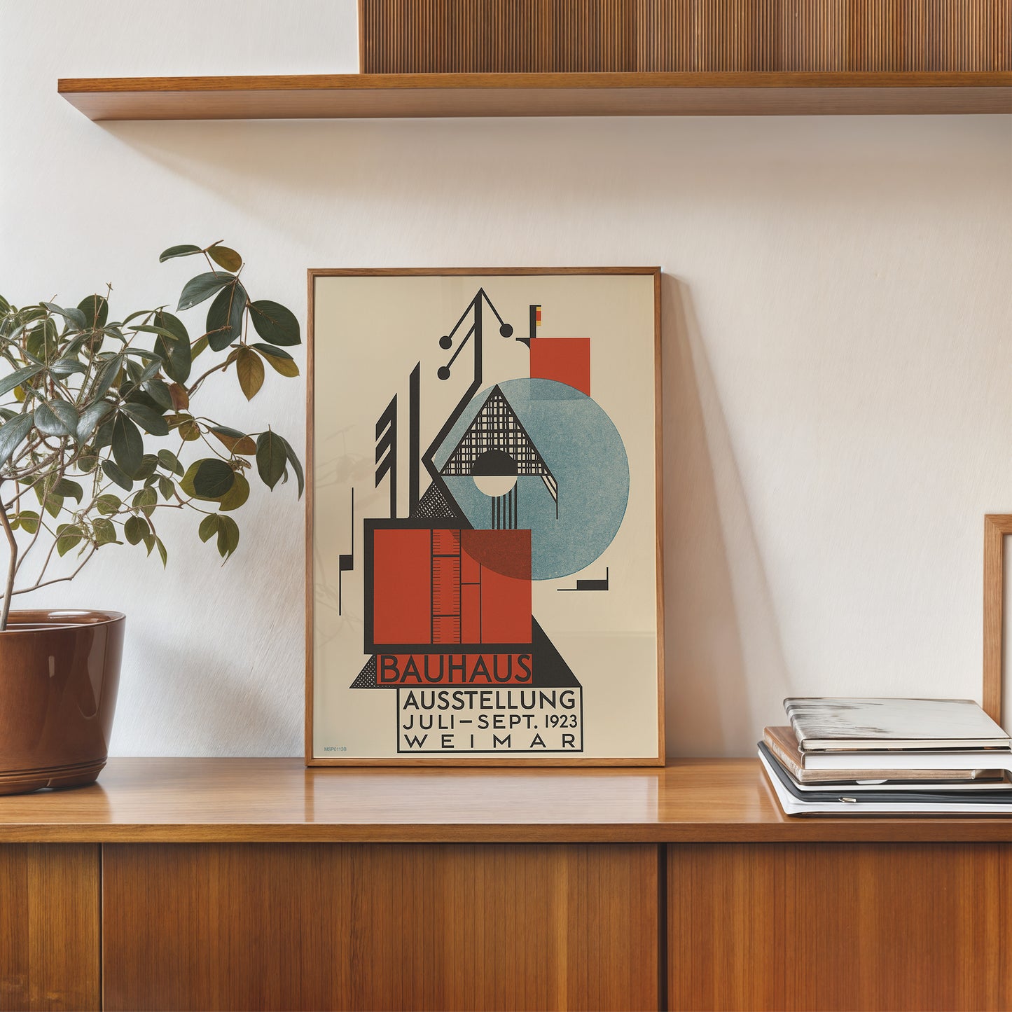 1923 Bauhaus Exhibition Poster by Rudolf Baschan 30x40cm Art Poster Print