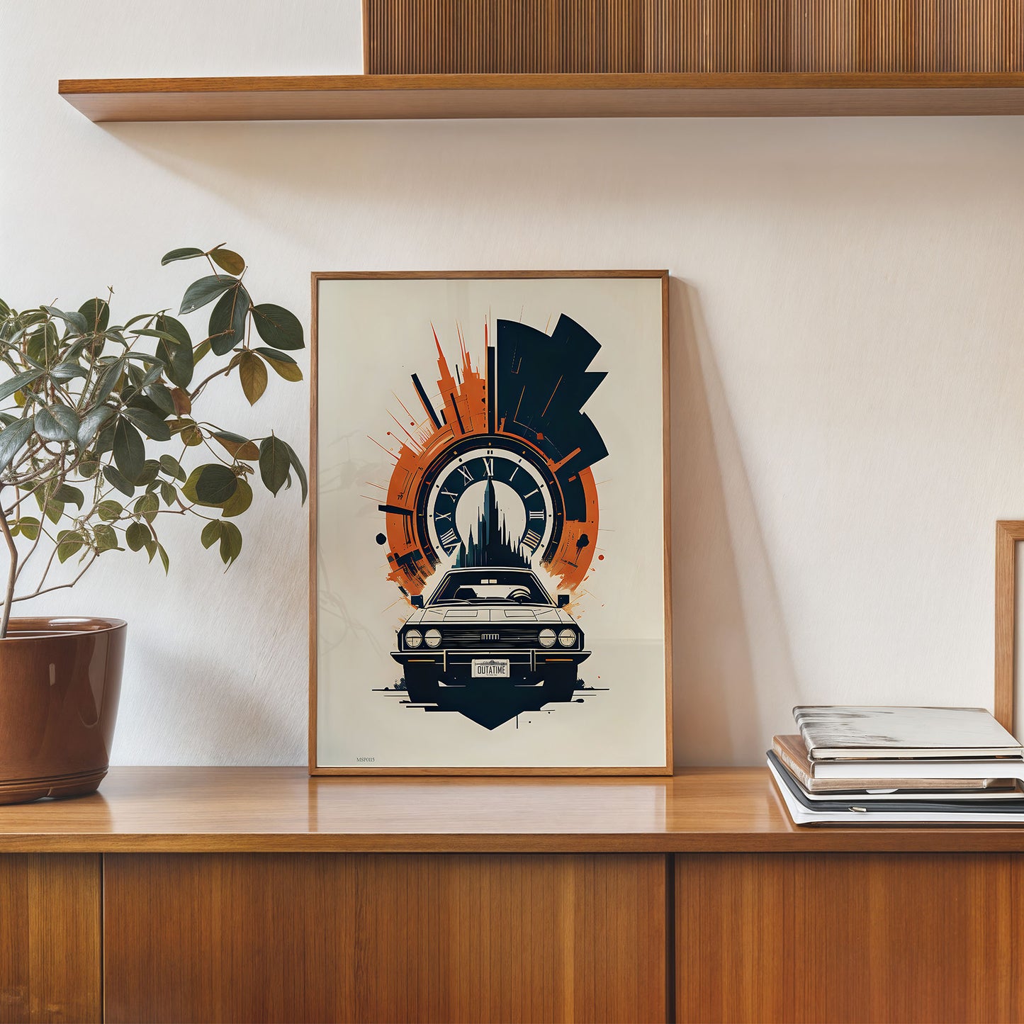 Back to the Future "outatime" Art Print 30x40cm