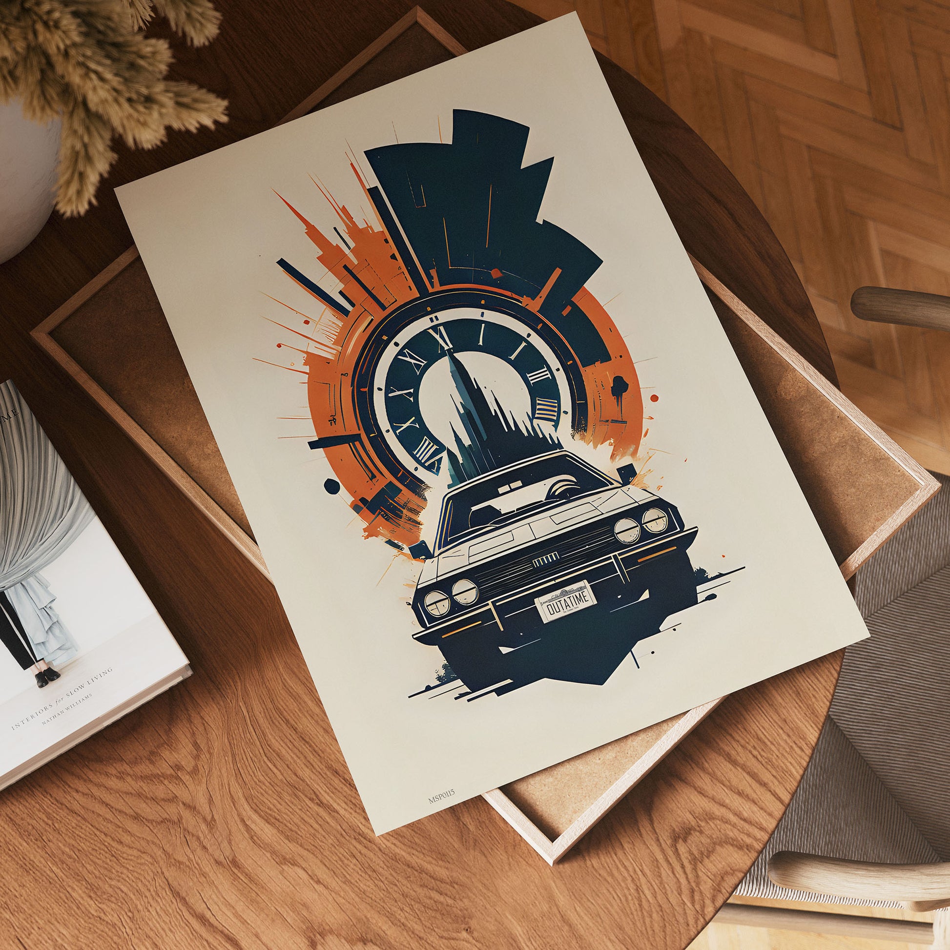 Back to the Future "outatime" Art Print 30x40cm