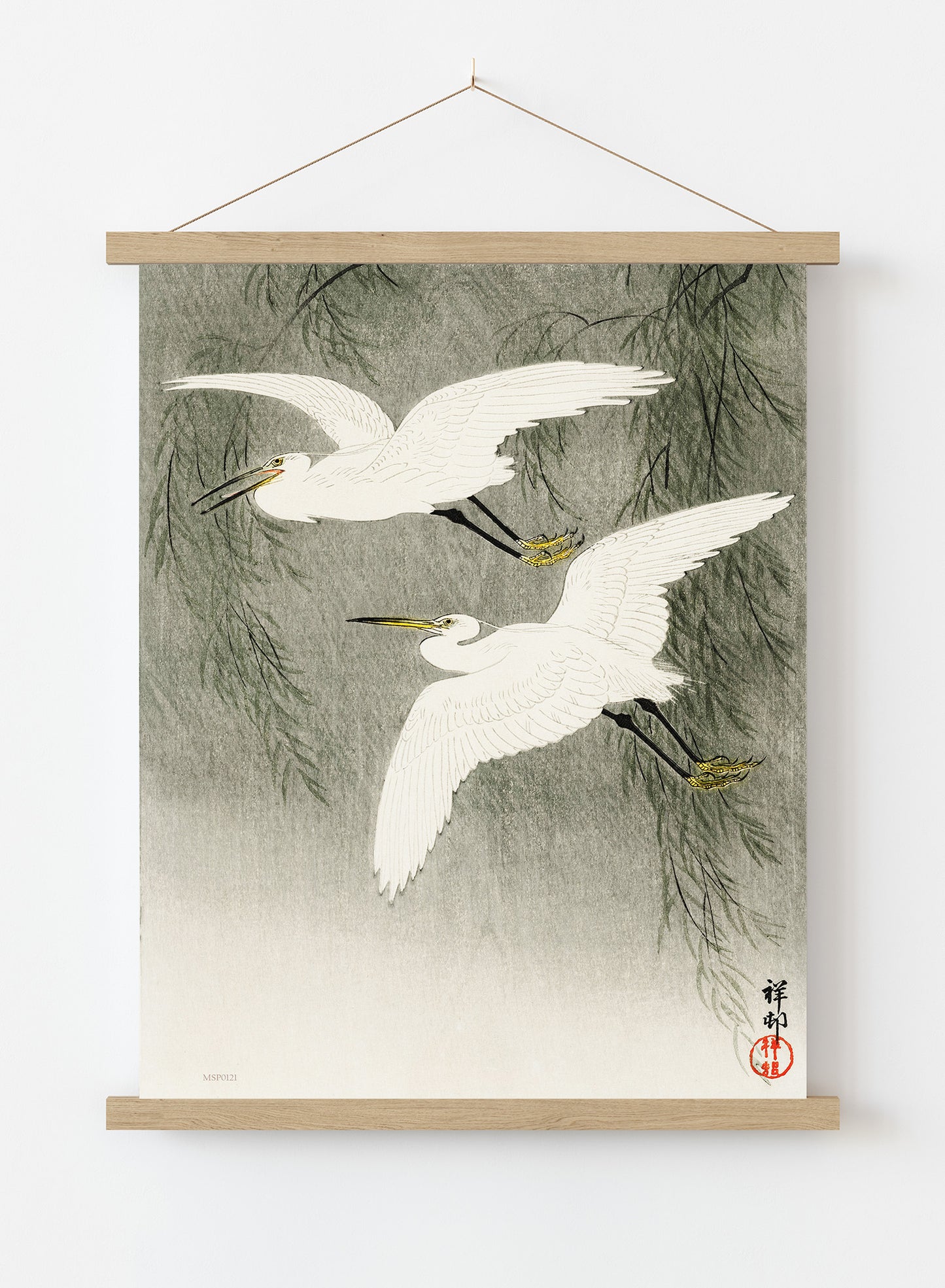 Egrets in Flight by Ohara Koson 1900 - 1945 Japenese Poster Art Print Print – Ohara Koson Vintage Poster Wall Art 30x40cm Hanger