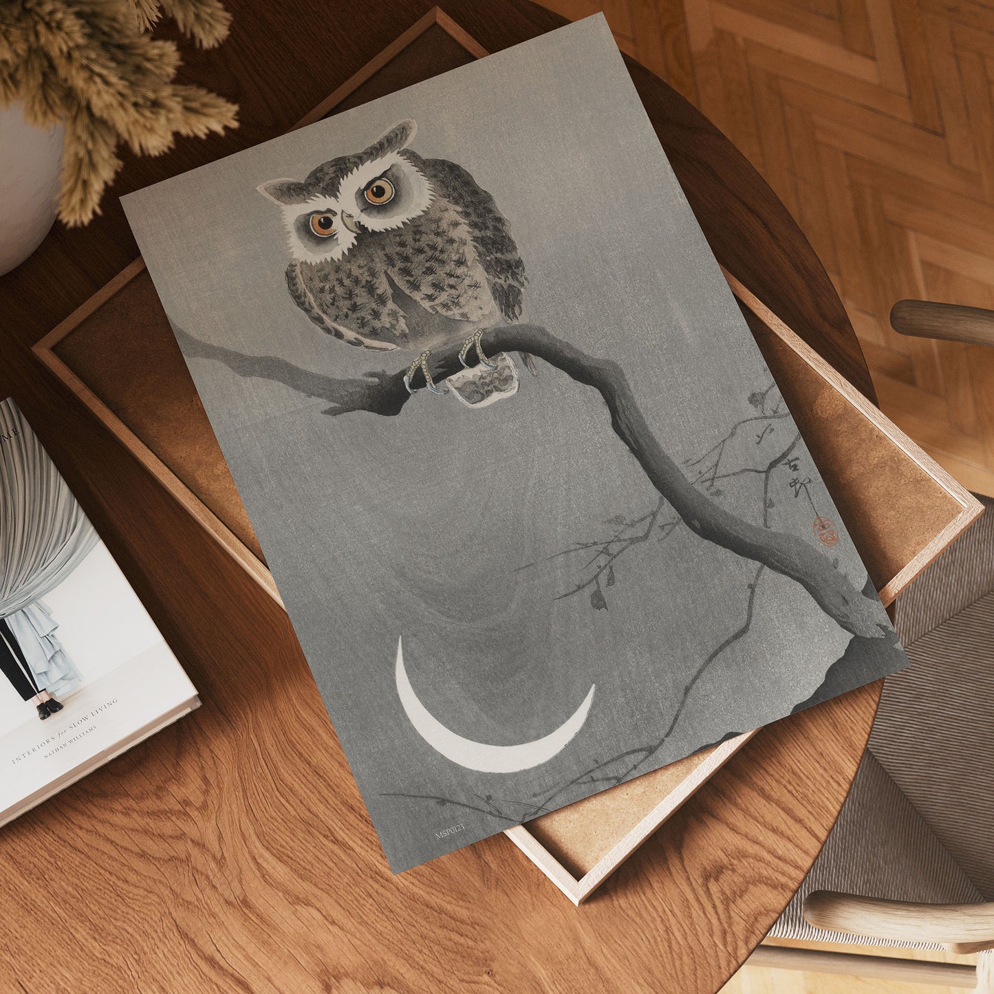 Owl Moon by Ohara Koson 1900 - 1945 Japenese Poster Art Print 30x40cm