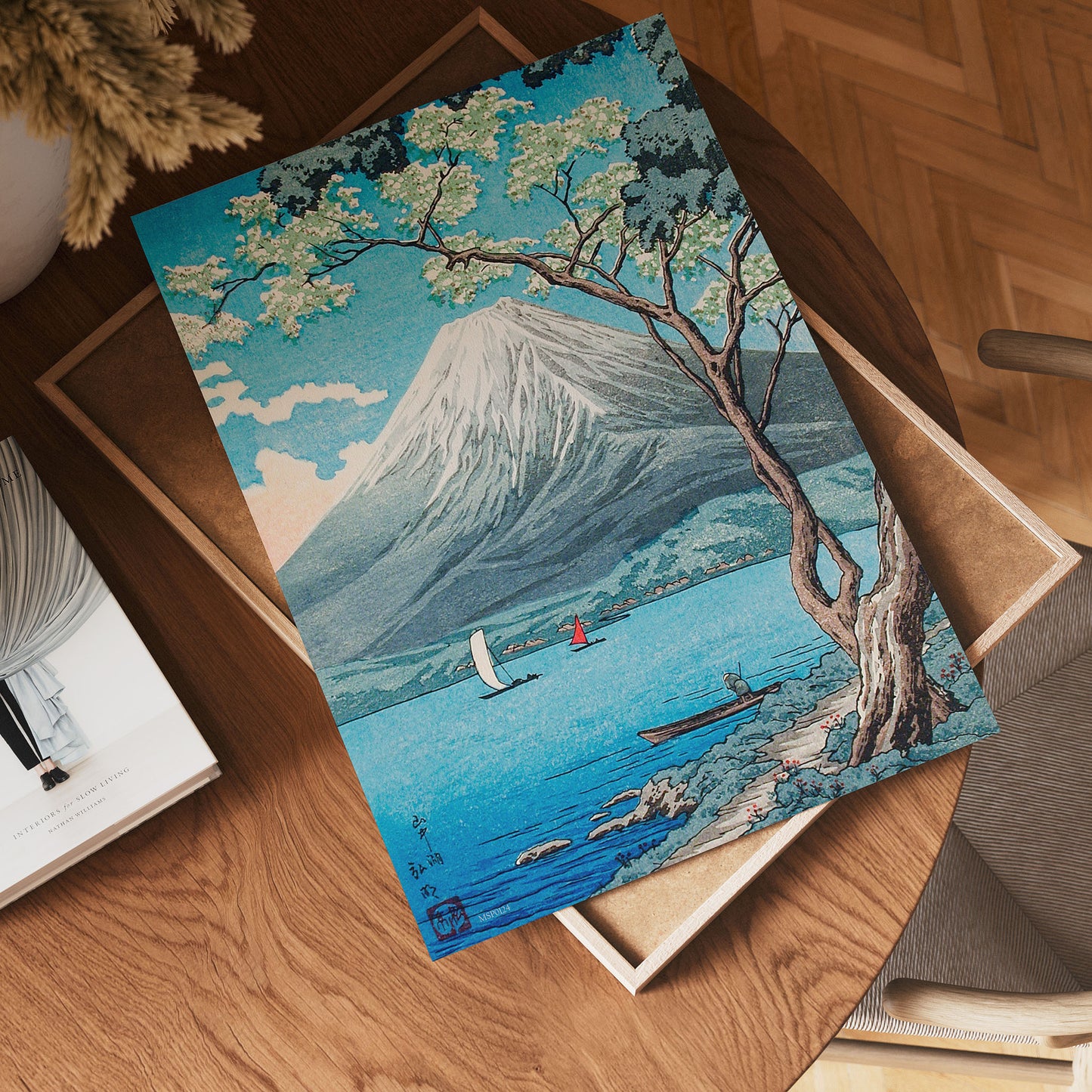 Mount Fuji from Lake Yamanaka by Hiroaki Takahashi Japenese Poster Art Print 30x40cm