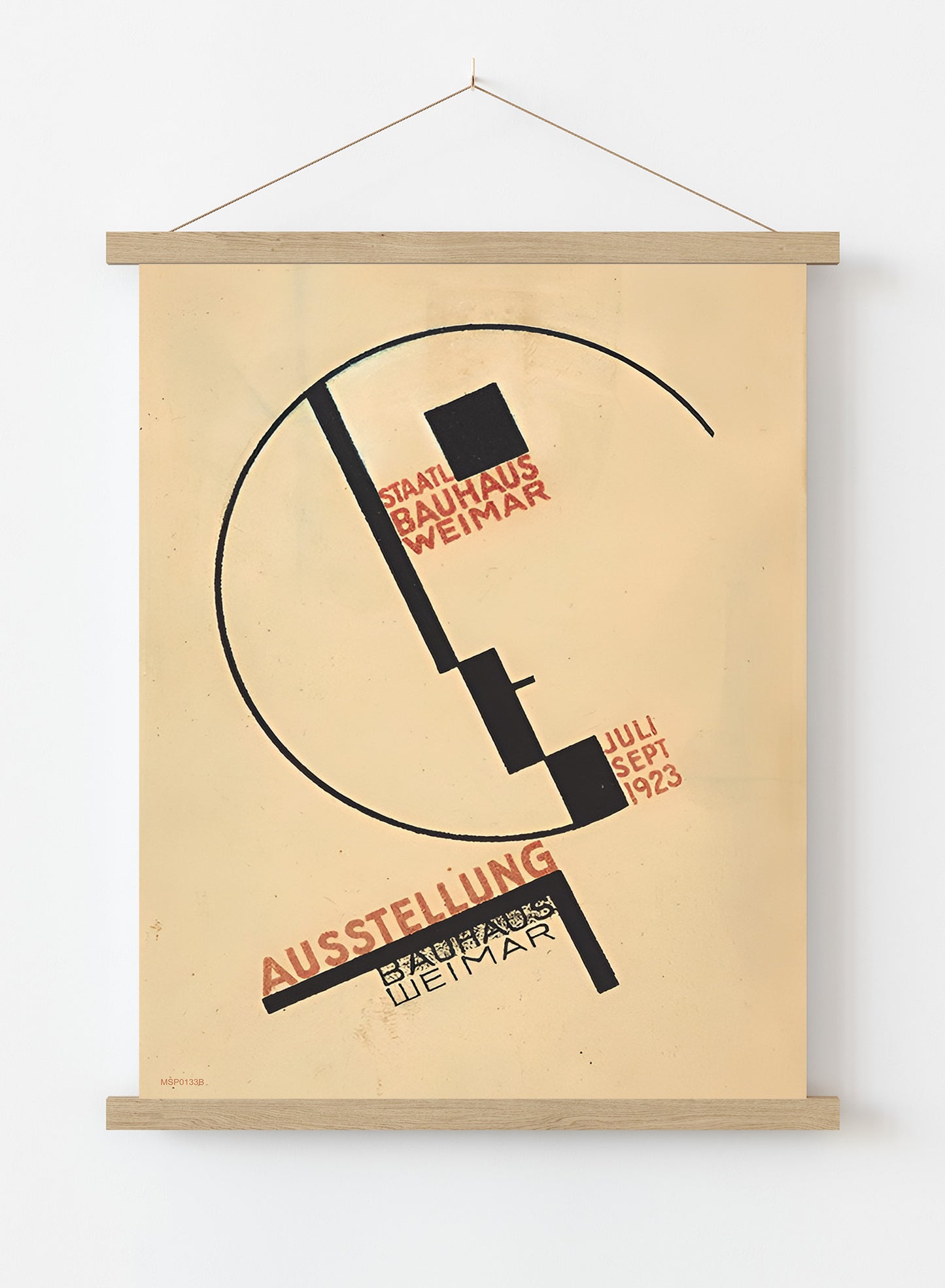 1923 Bauhaus Exhibition Poster by Oskar Schlemmer Print – Oskar Schlemmer Bauhaus Wall Art 30x40cm Hanger
