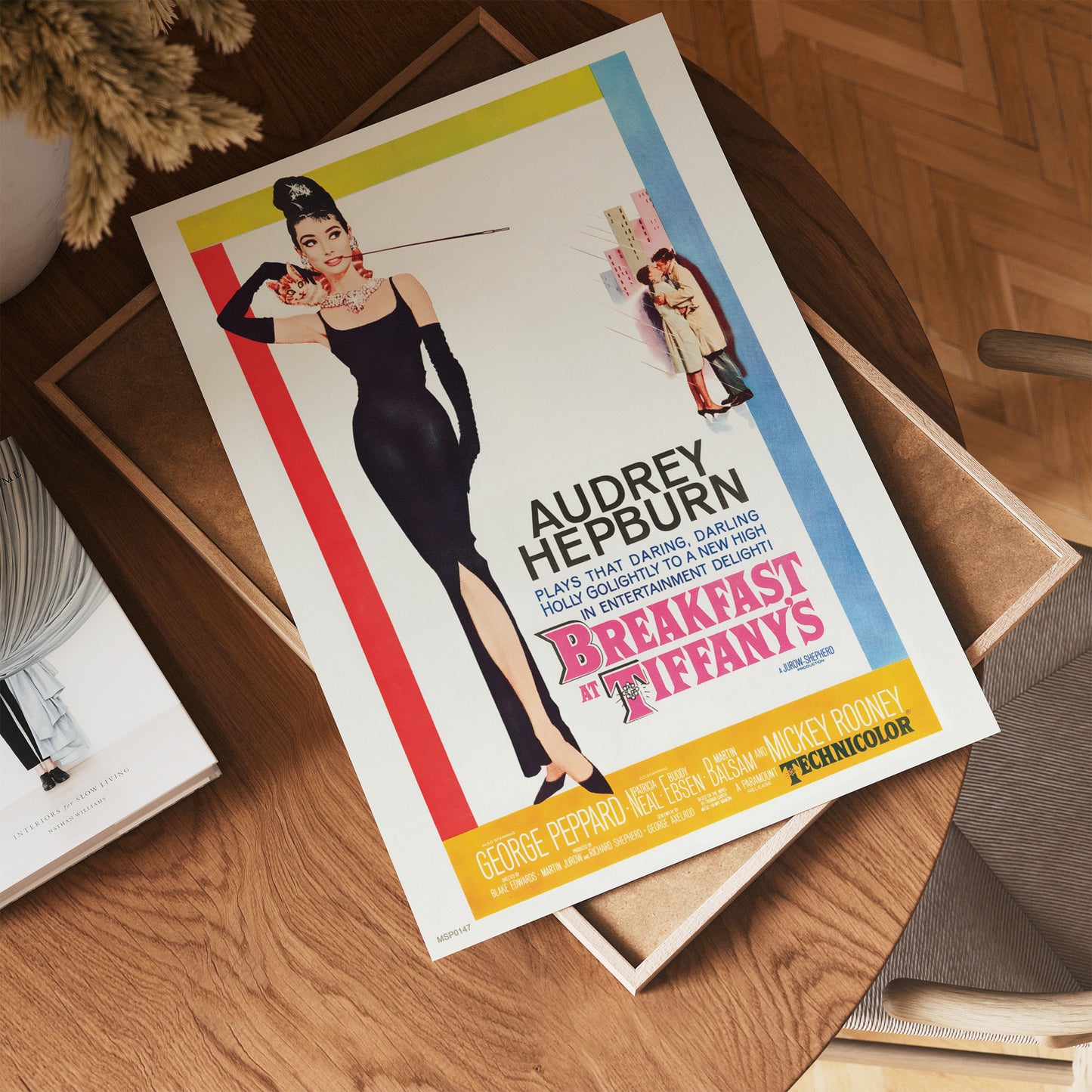 Audrey Hepburn Breakfast At Tiffany's Movie Poster, Vintage Hollywood Cinema 30x40cm Print