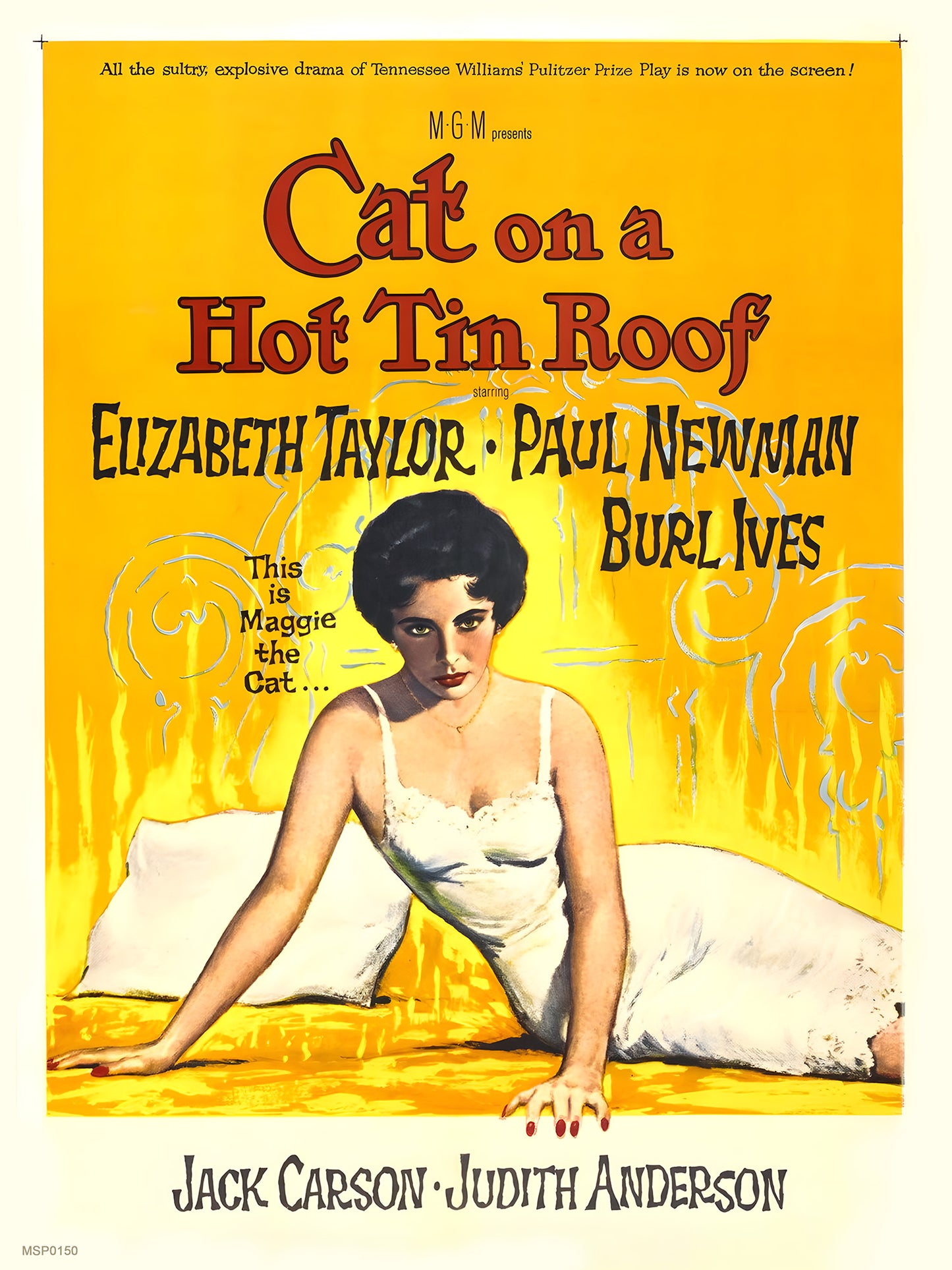 Cat On A Hot Tin Roof 1958 Elizabeth Taylor 30x40cm Art Print