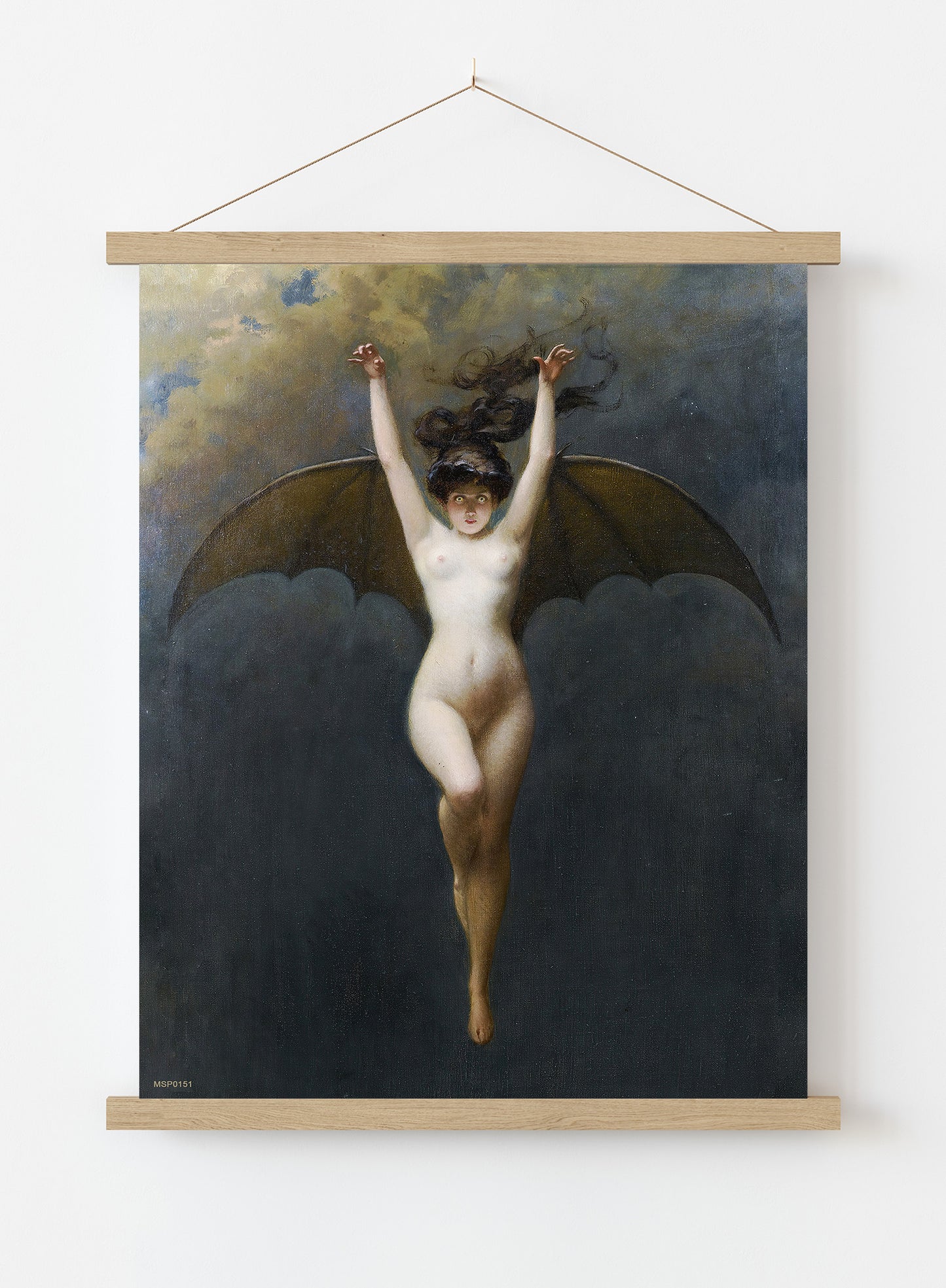 Albert Joseph Penot The Bat Woman 1890 Vintage Art Wall Art Print 30x40cm Hanger
