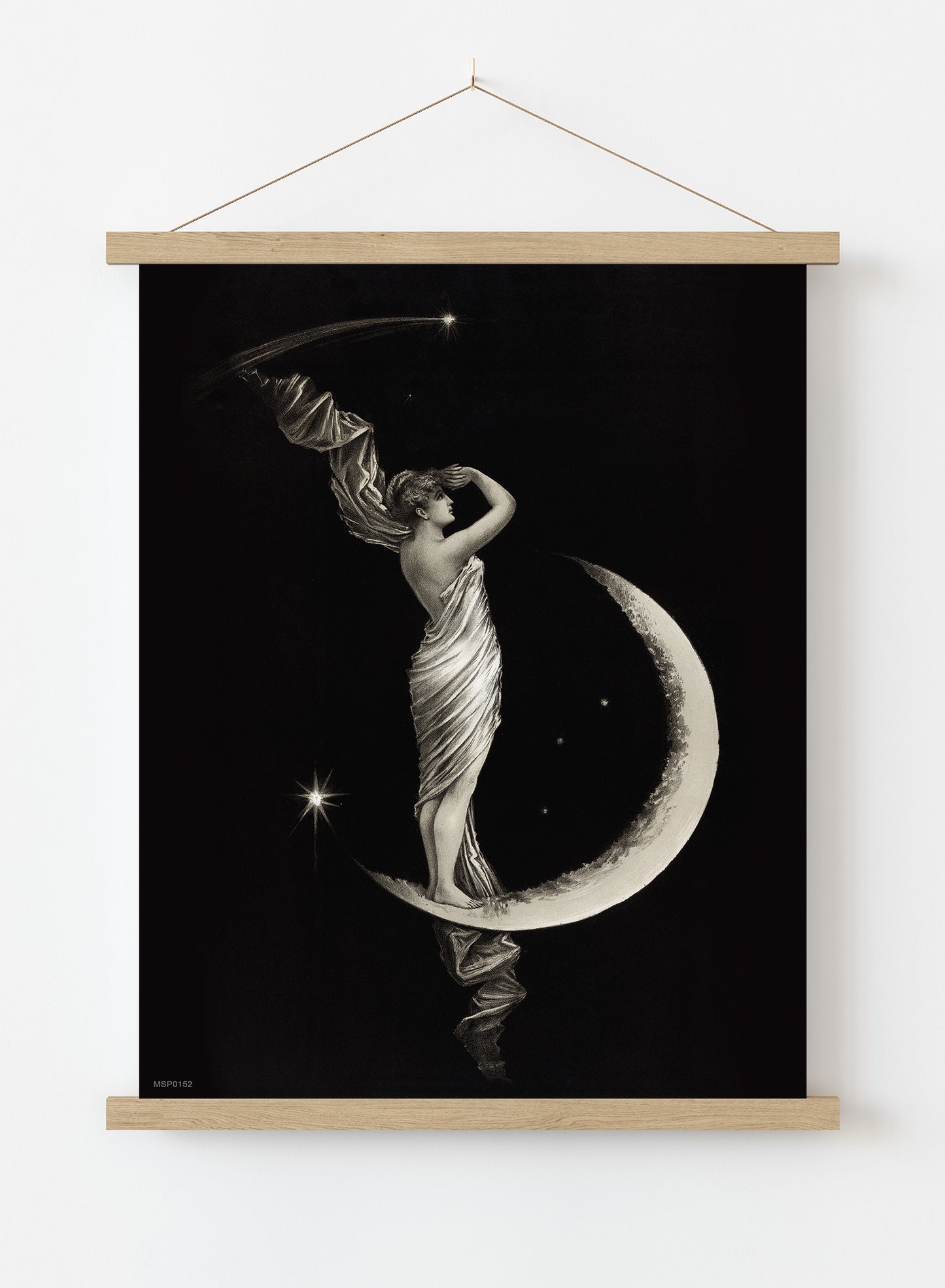 The Moon Goddess Vintage Victorian Vintage Art Wall Art Print 30x40cm Hanger