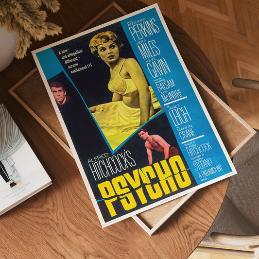 Alfred Hitchcock's Psycho Poster Art Print Vintage Poster Wall Art Print 30x40cm