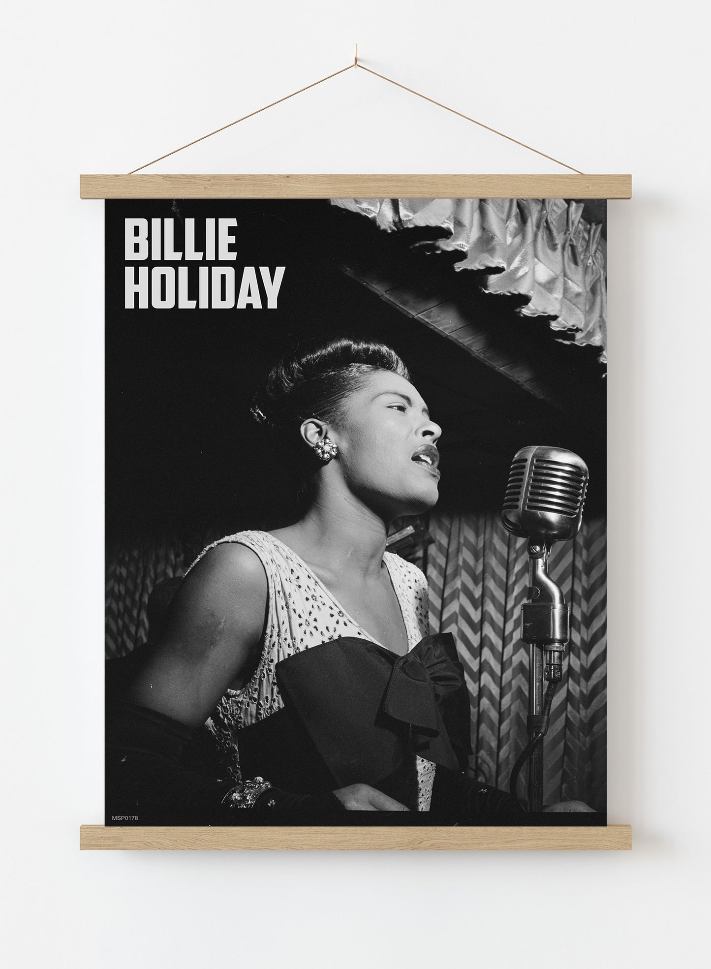 Billie Holiday performing at the Downbeat Club 1947 Poster Art Print 30x40m Vintage Photo Wall Art Print (Copy) Hanger