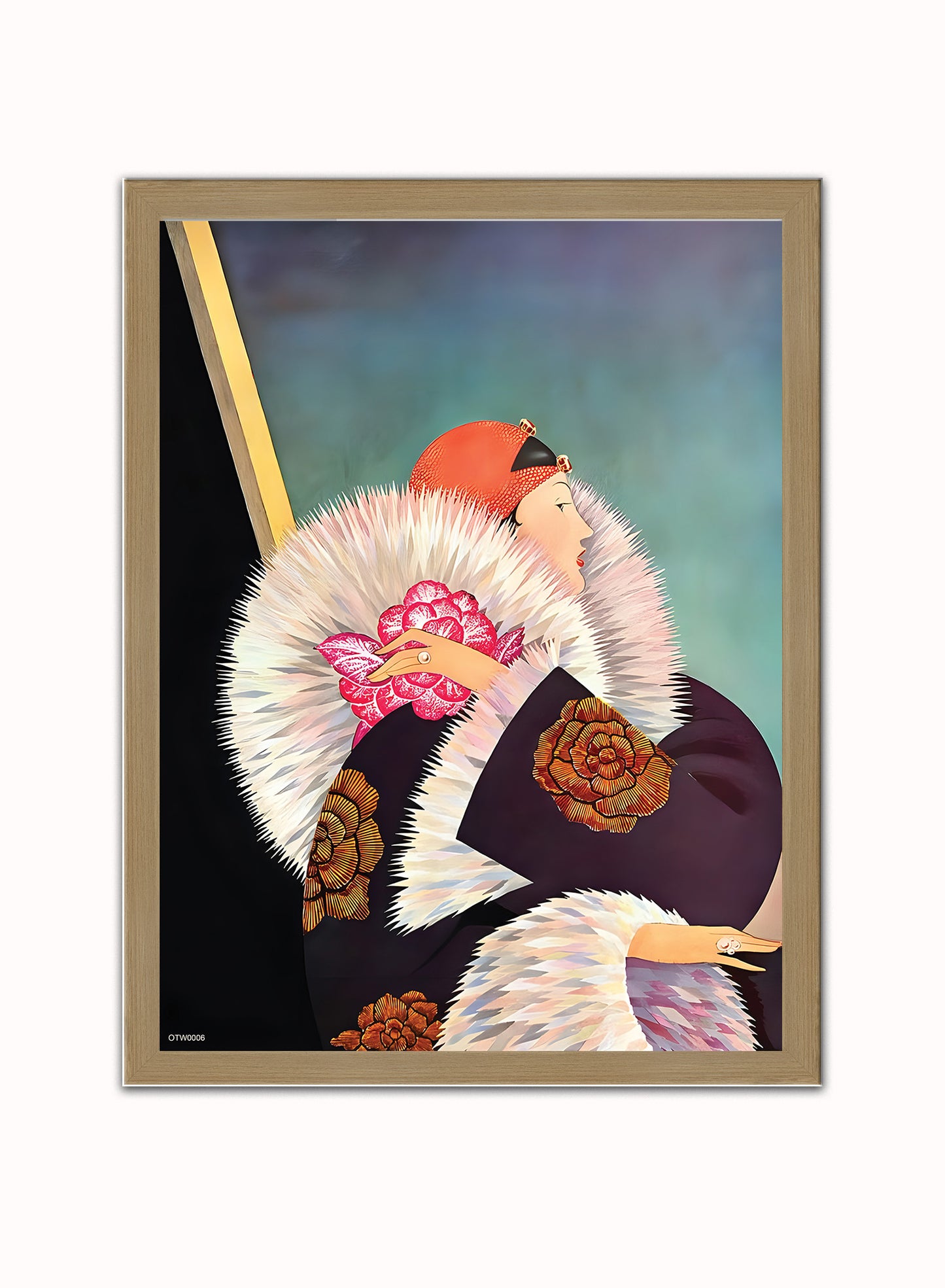 George Wolfe Plank Fashion Vintage Art Wall Art Print 30x40cm Light Wood