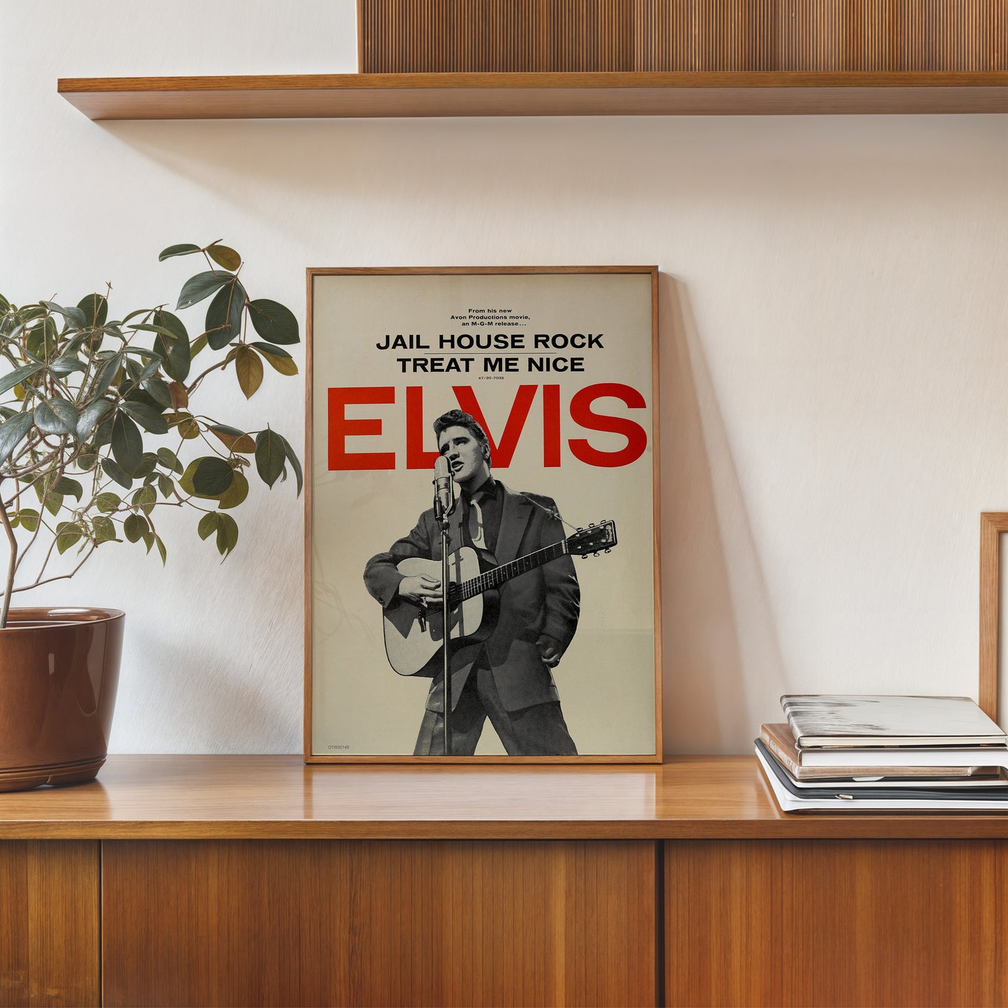 Elvis Presley "Jailhouse Rock" Advertisement 1957 Poster Art Print 30x40m
