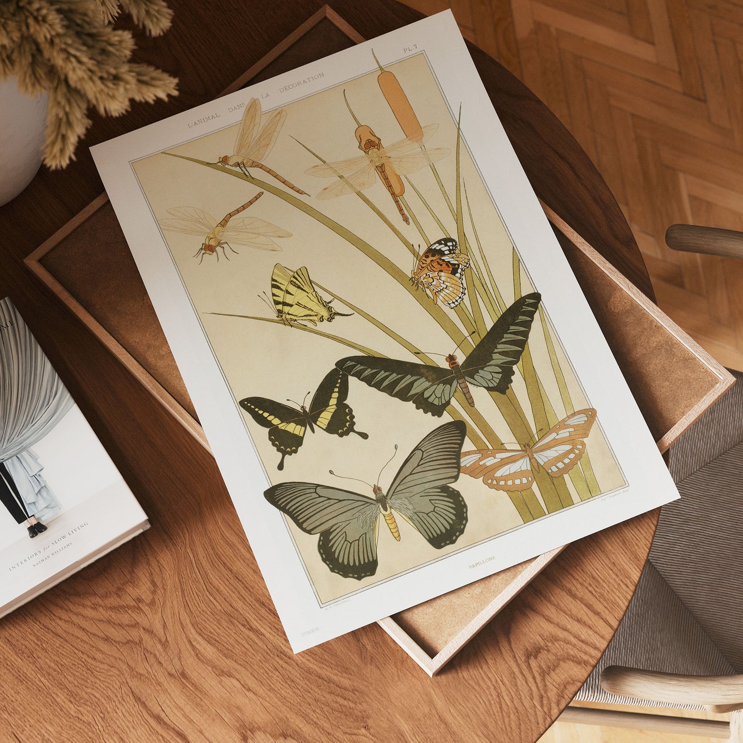 Botanical 30x40cm Art Print Papillons from animal dans la d�?coration (1897) illustrated by Maurice Pillard Verneuil.