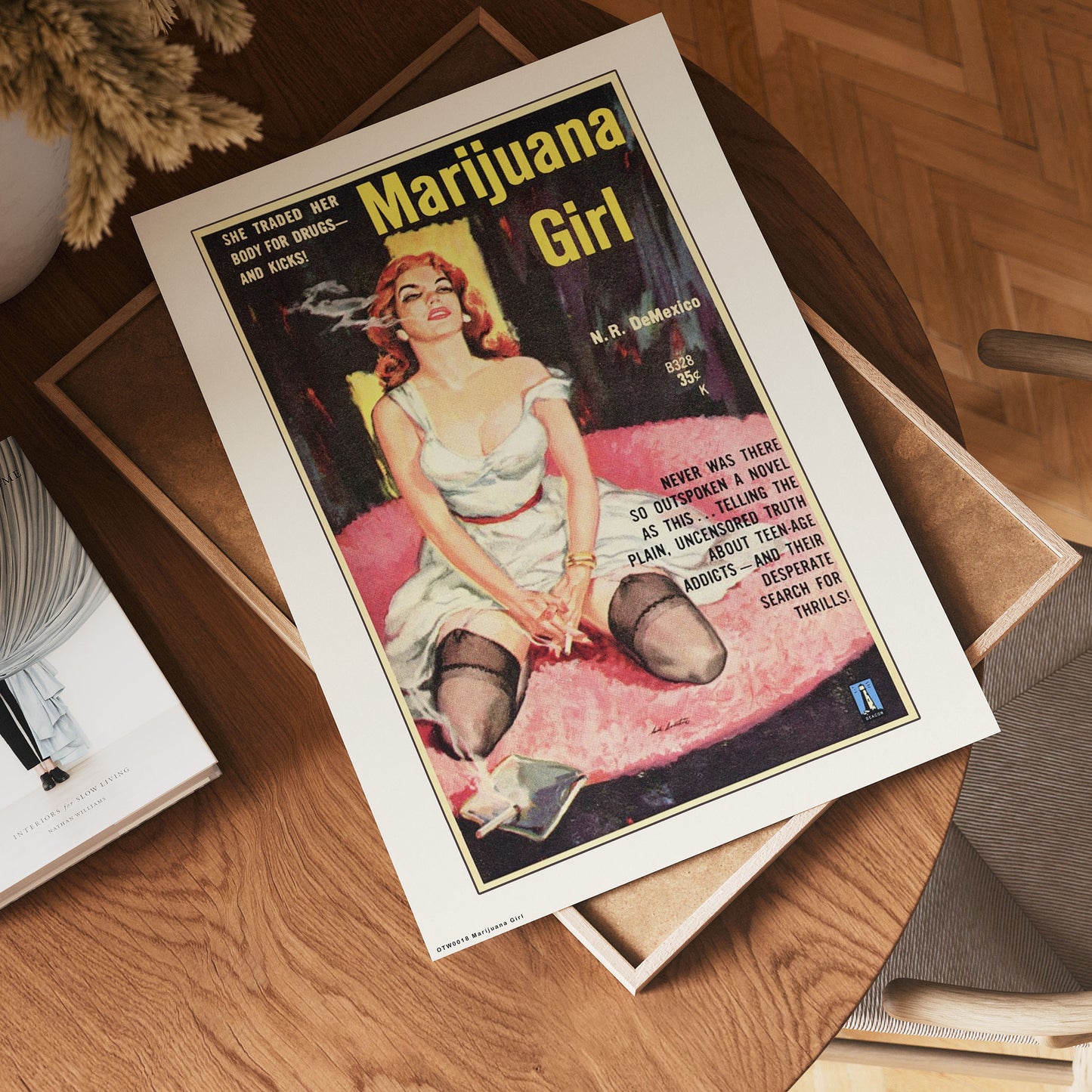 Marijuana Girl Art Print 40x30cm