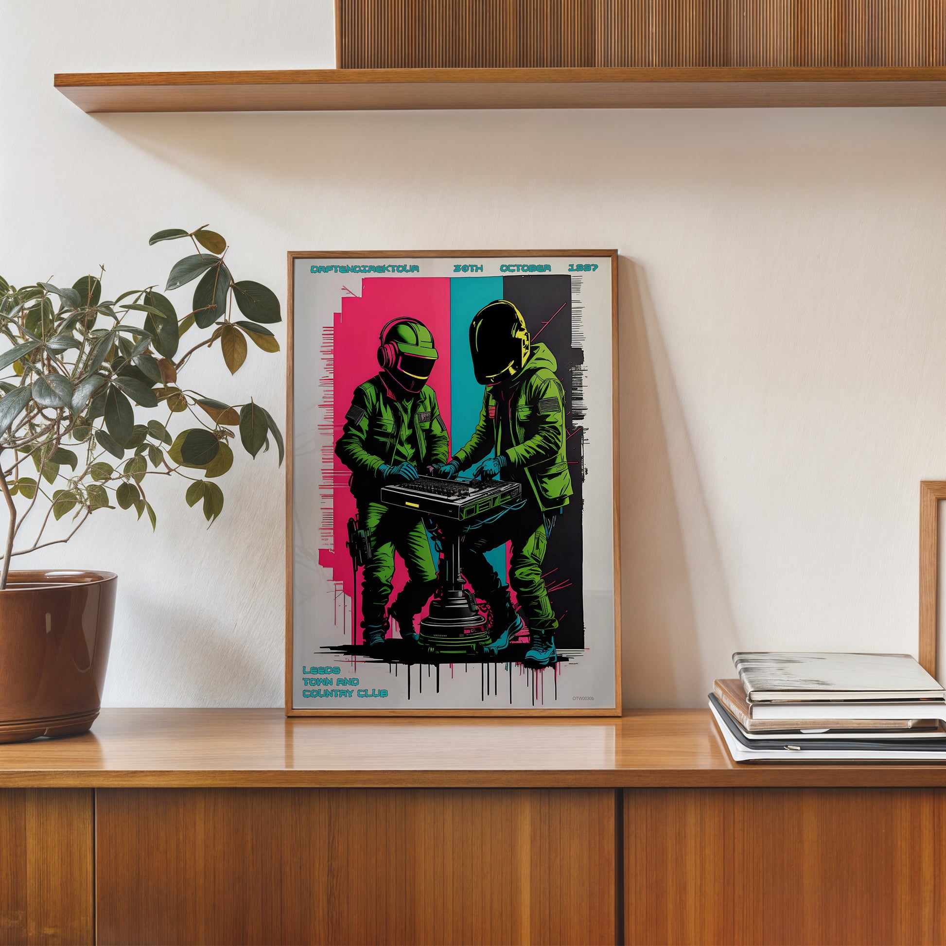 Daft Punk Daftendirektour 30x40cm Art print Poster by Andre Ibanez