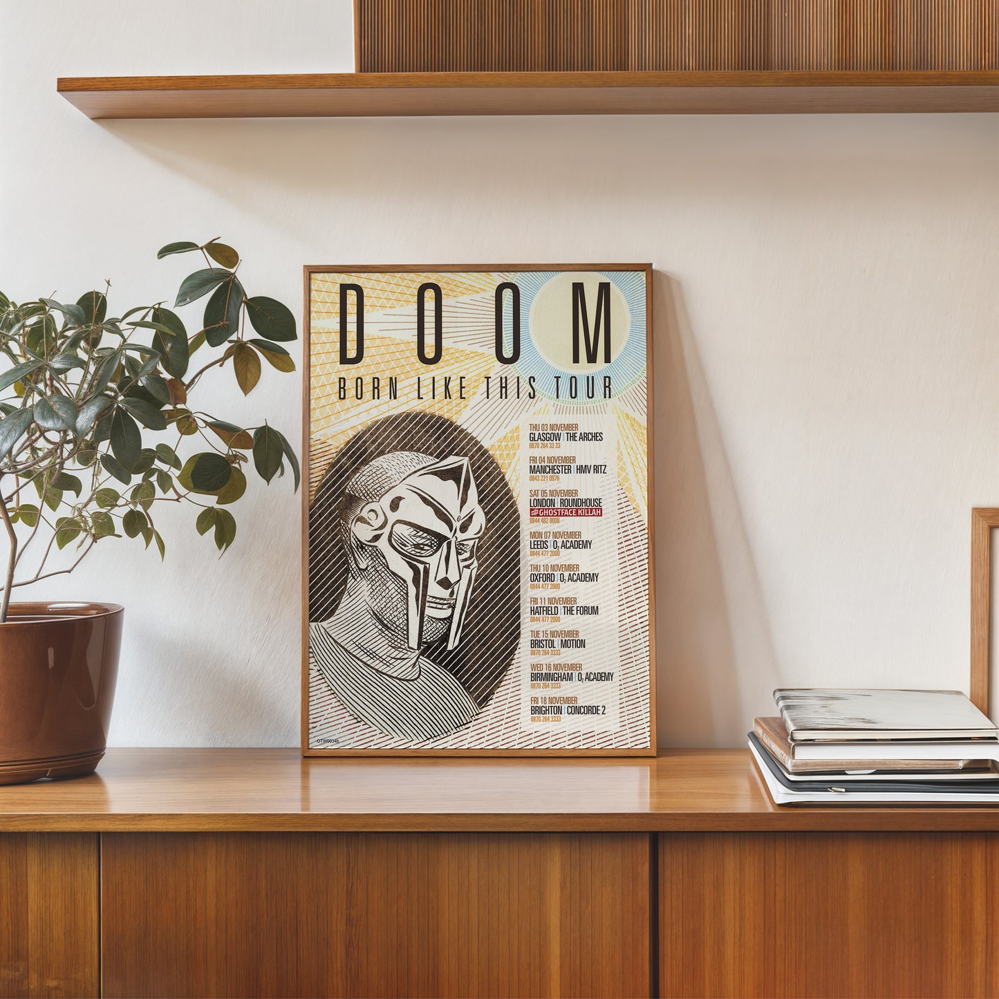 MF Doom Tour Poster Art Print 30x40m