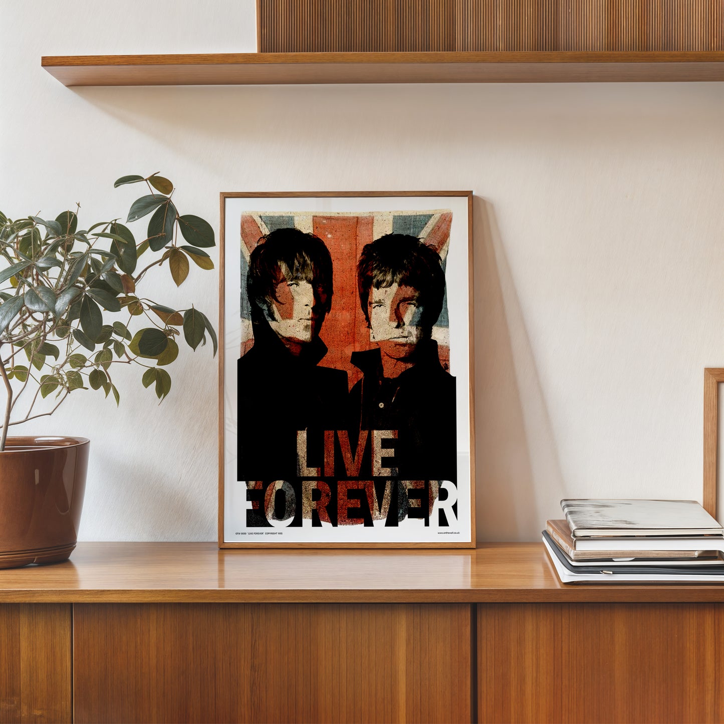 Oasis Liam and Noel Live forever Poster Art Print 30x40cm
