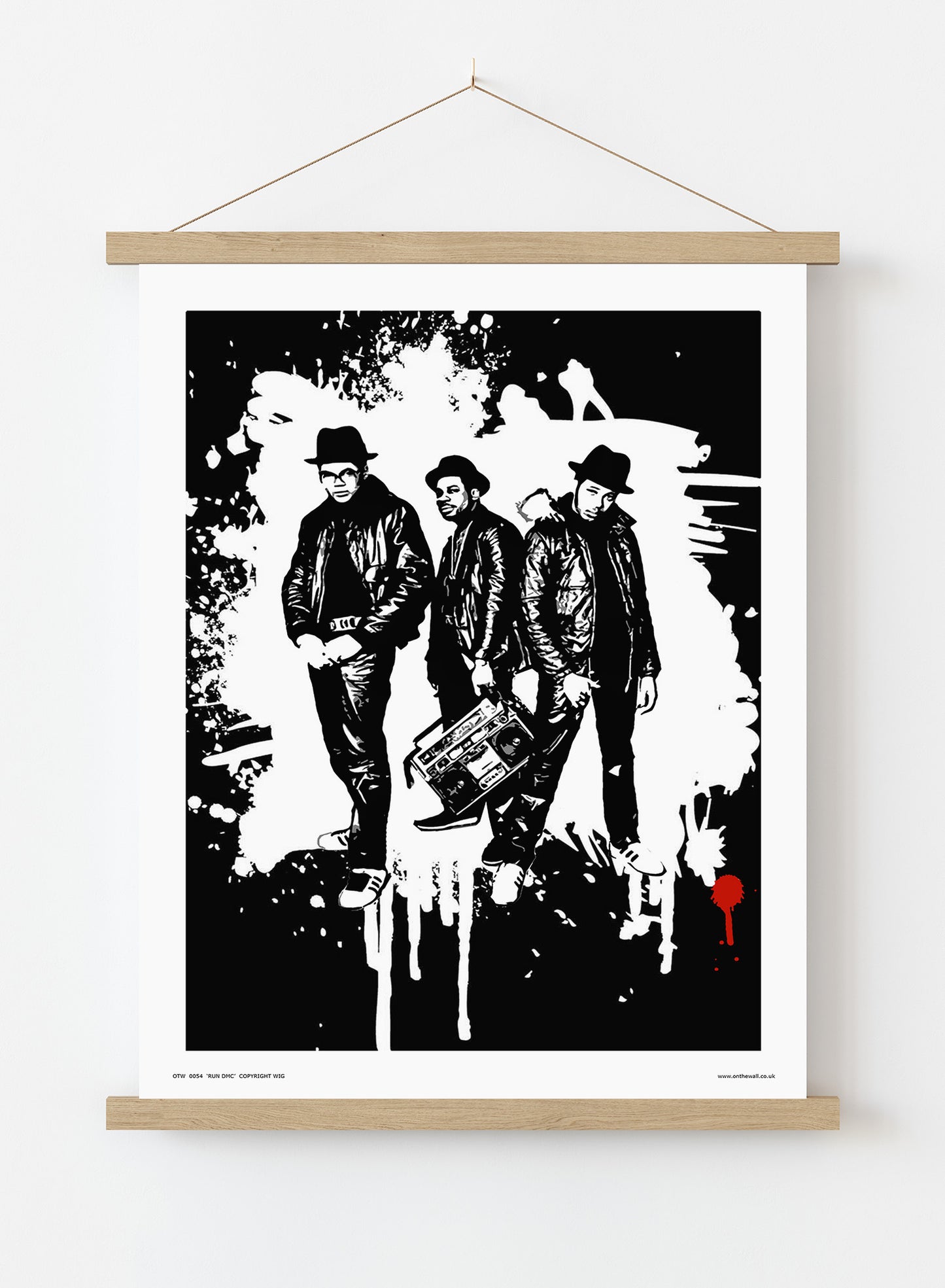 Run DMC Poster Art Print Vintage Poster Wall Art Print 30x40cm Hanger