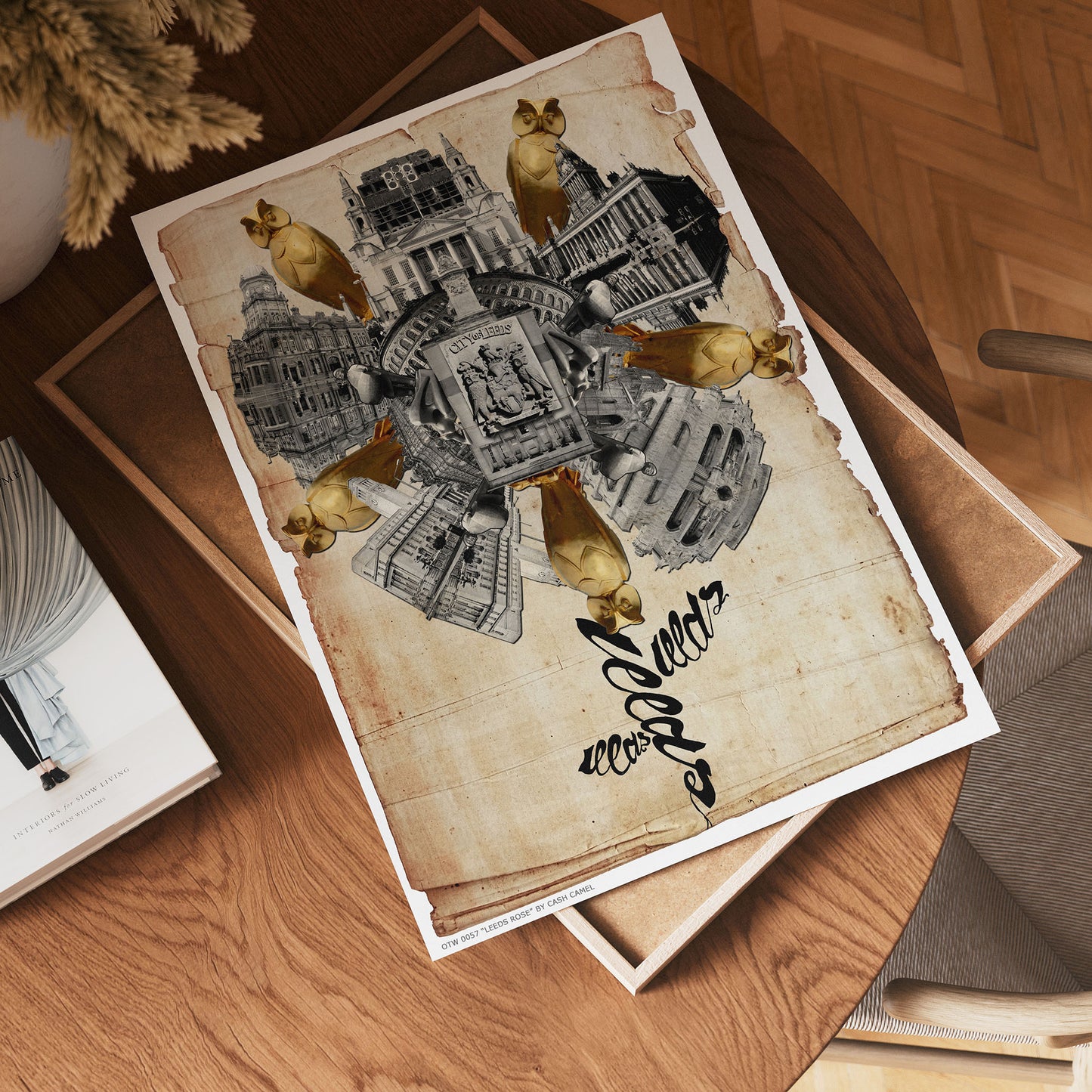 Leeds Rose Poster Art Print 30x40cm