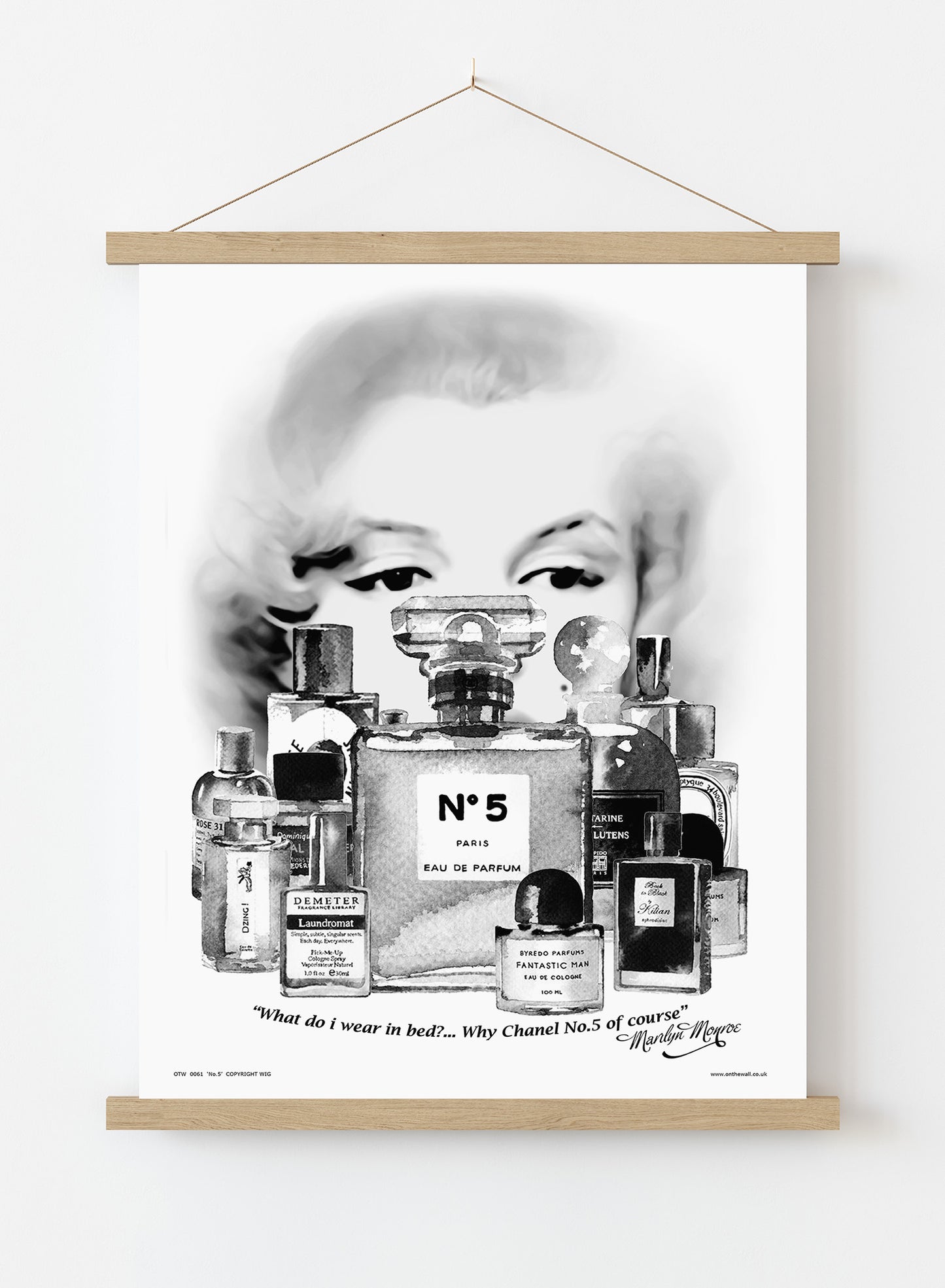 Marilyn Monroe Channel No 5 Poster Art Print Vintage Poster Wall Art Print 30x40cm Hanger