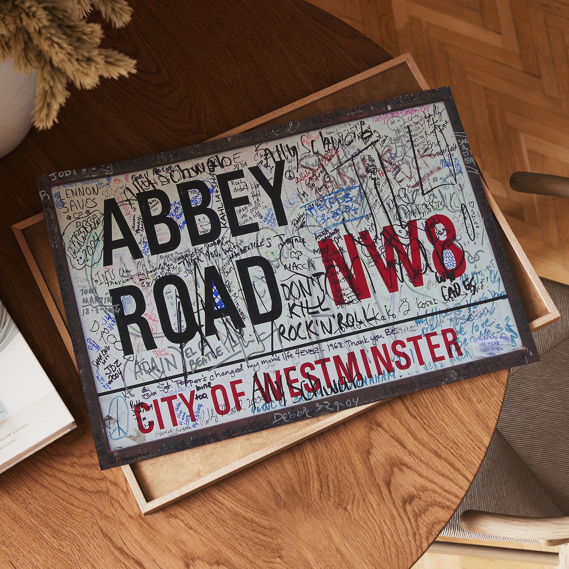 Abbey Road Graffiti sign Photographic Poster Art Print 30x40cm