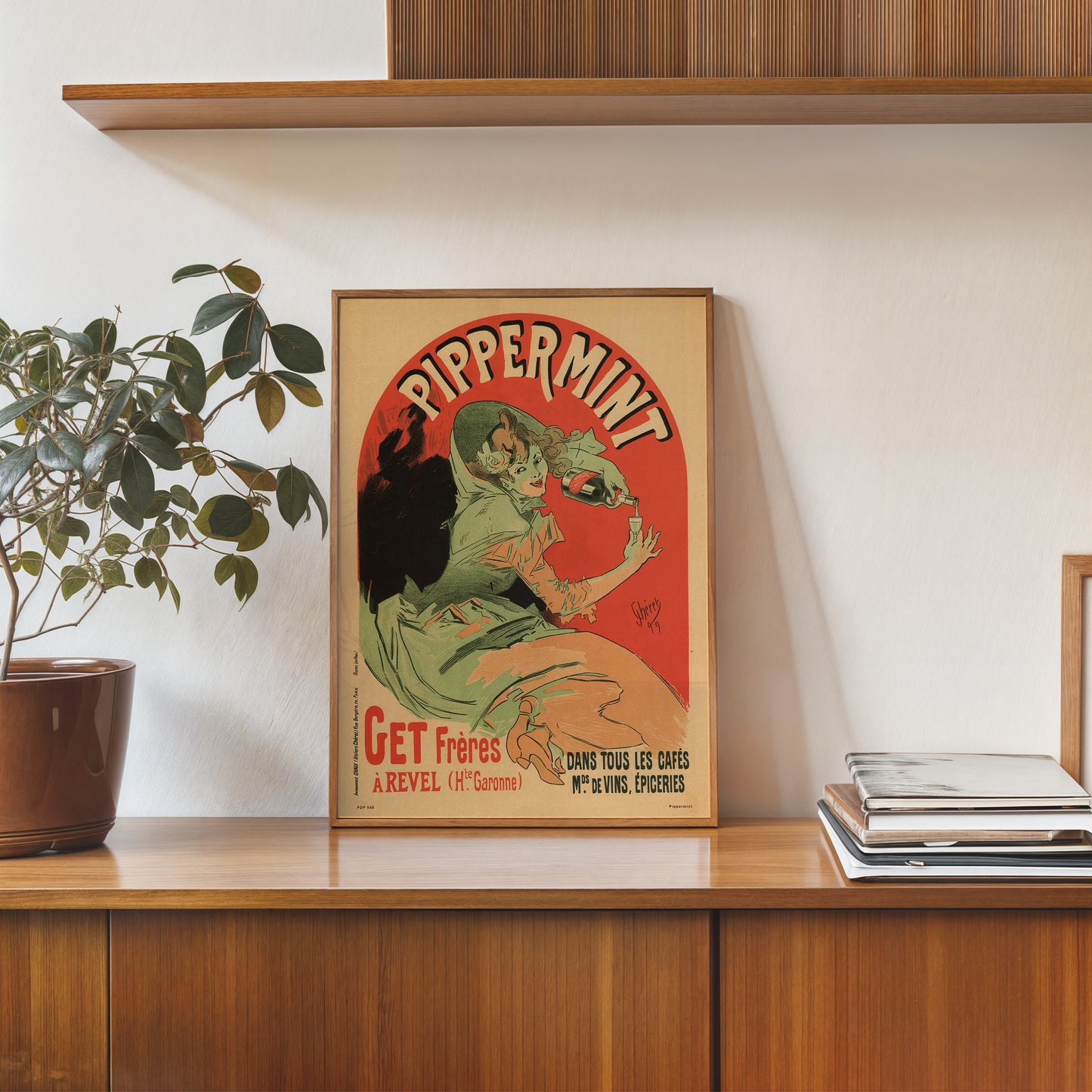 Art nouveau Poster Art Print Pippermint Poster Art Print 30x40cm