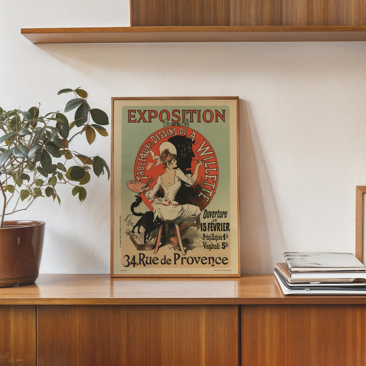 Art nouveau Poster Art Print by Jules Cheret Exposition Poster Art Print 30x40cm