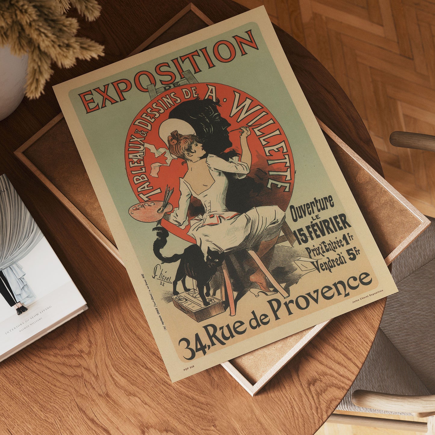 Art nouveau Poster Art Print by Jules Cheret Exposition Poster Art Print 30x40cm