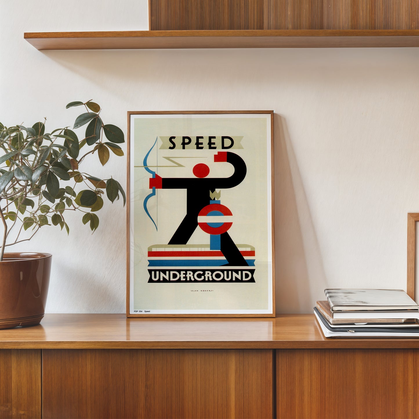 Speed, Deco London Underground Vintage Railway Poster Art Print 40x30cm