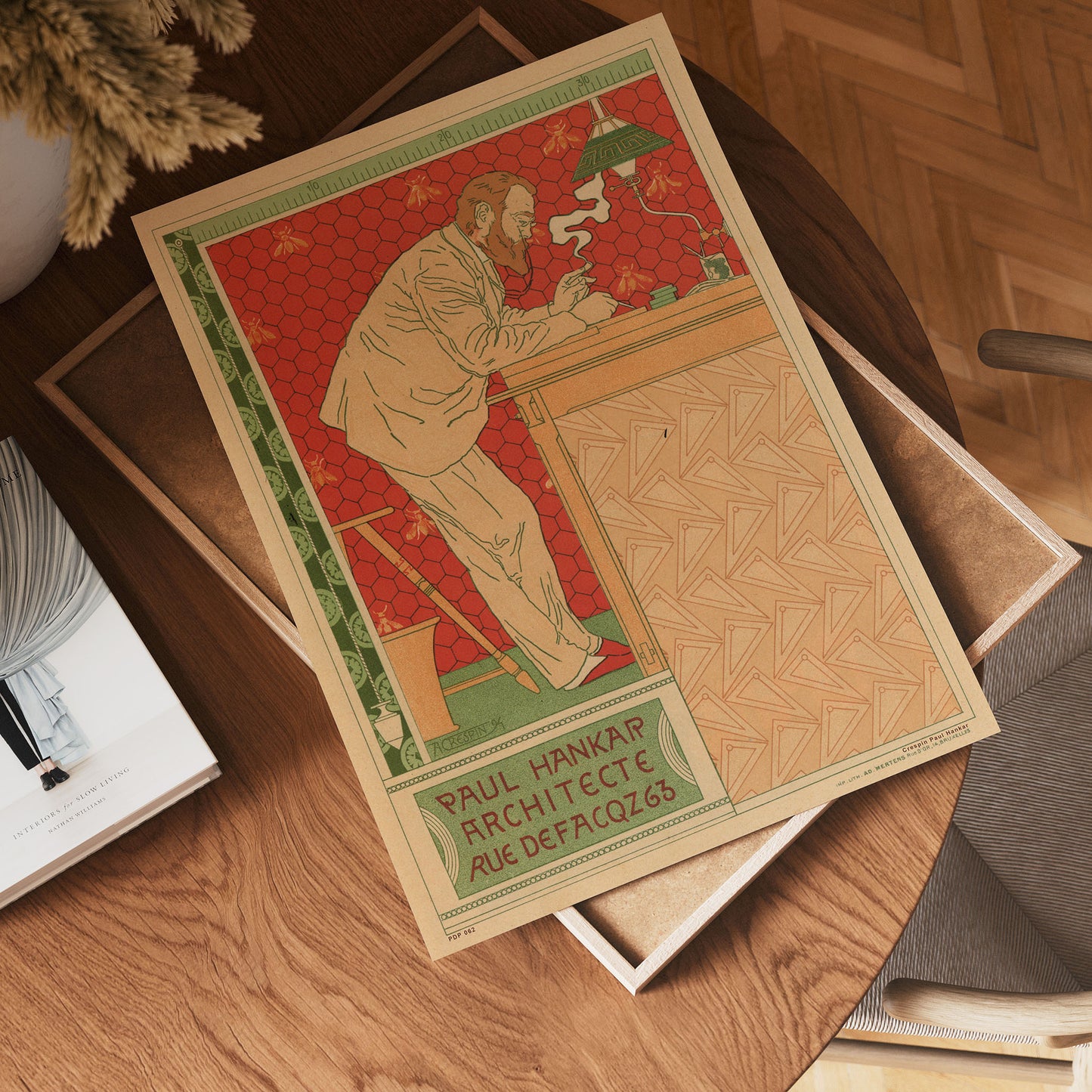 Art nouveau Poster Art Print by Crespin Paul Hankar Poster Art Print 30x40cm