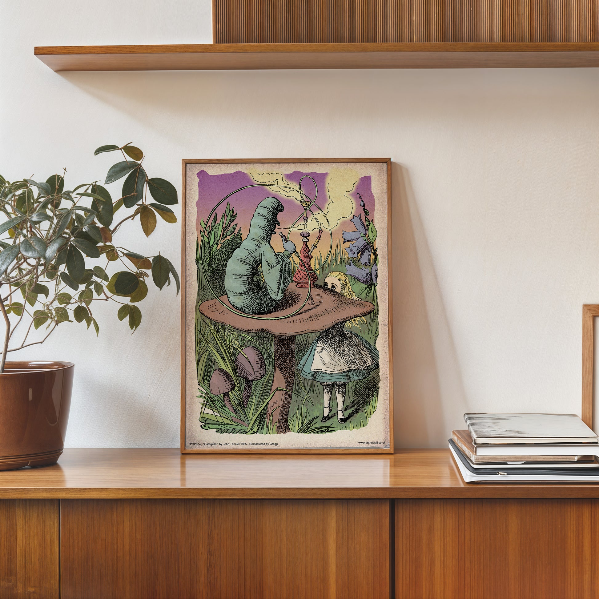 Alice in Wonderland The Caterpillar Vintage Art Print Poster 40x30cm