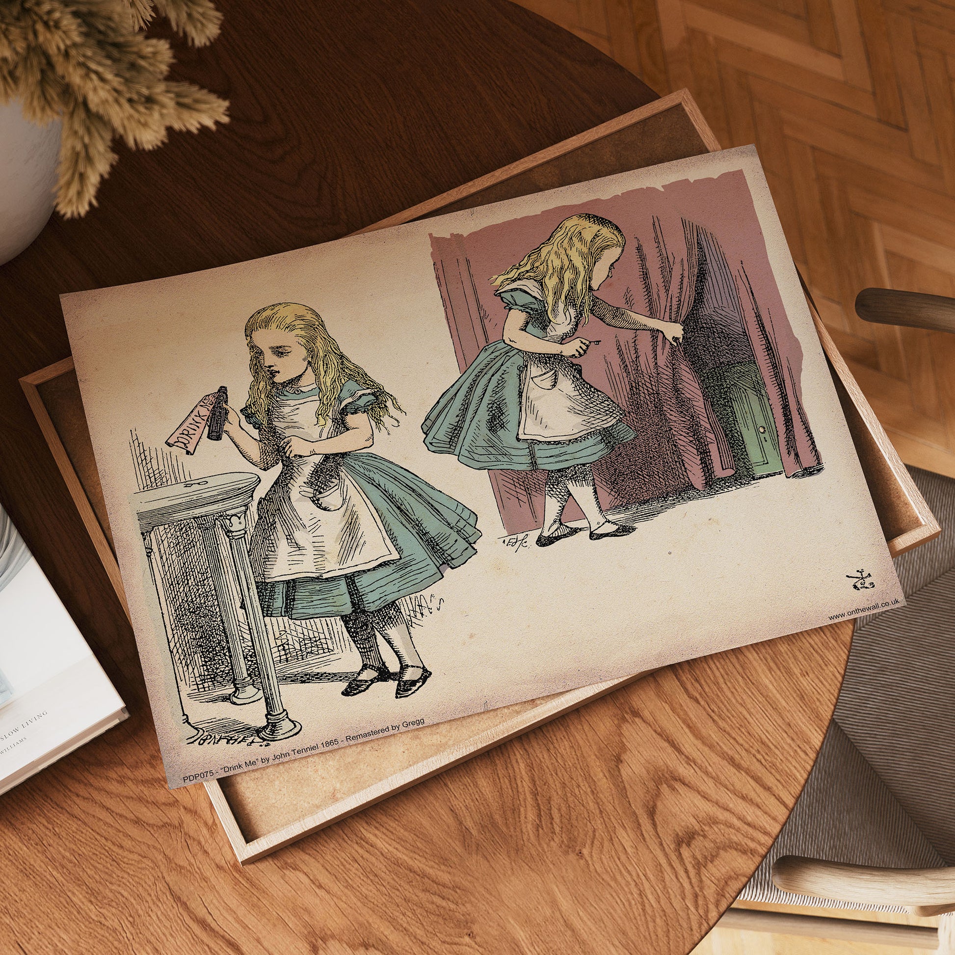 Alice in Wonderland Drink me Vintage Art Print Poster 40x30cm