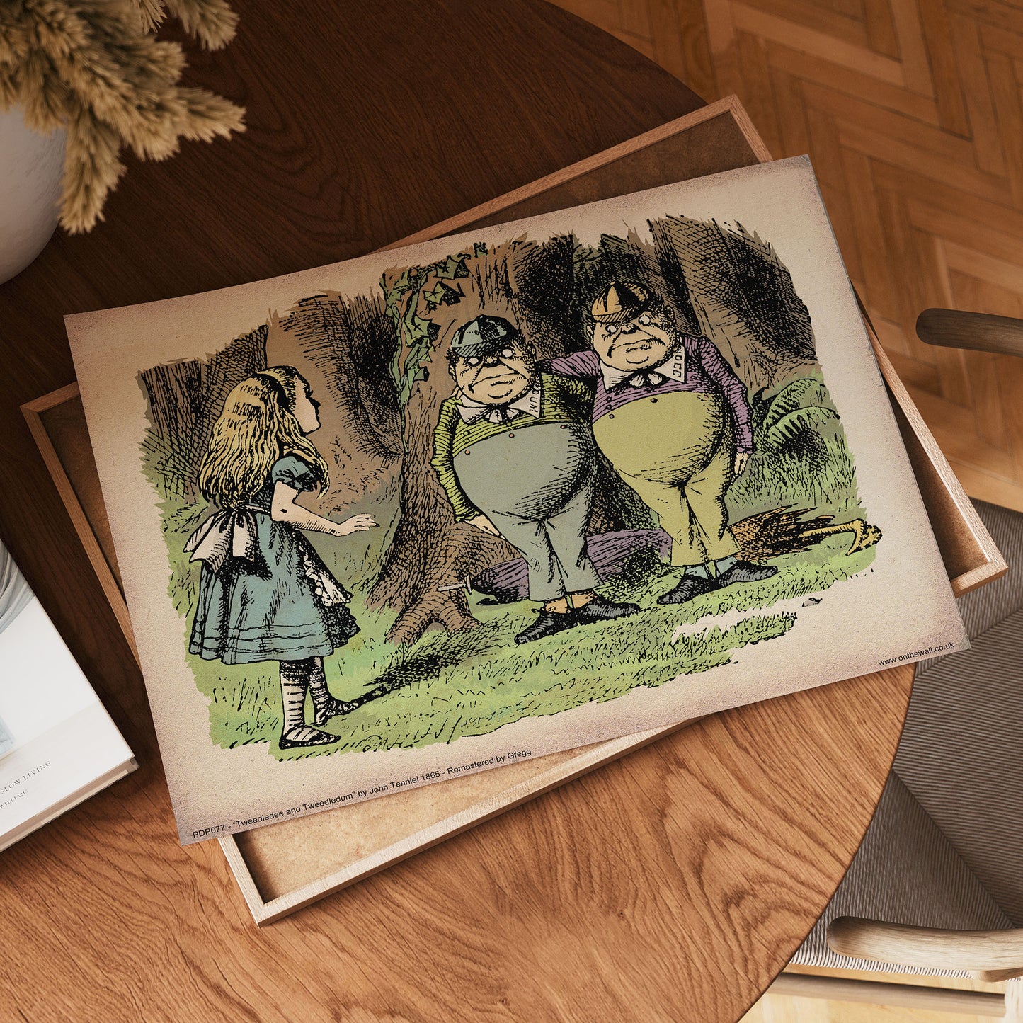 Alice in Wonderland Tweedle Dee Vintage Art Print Poster 40x30cm