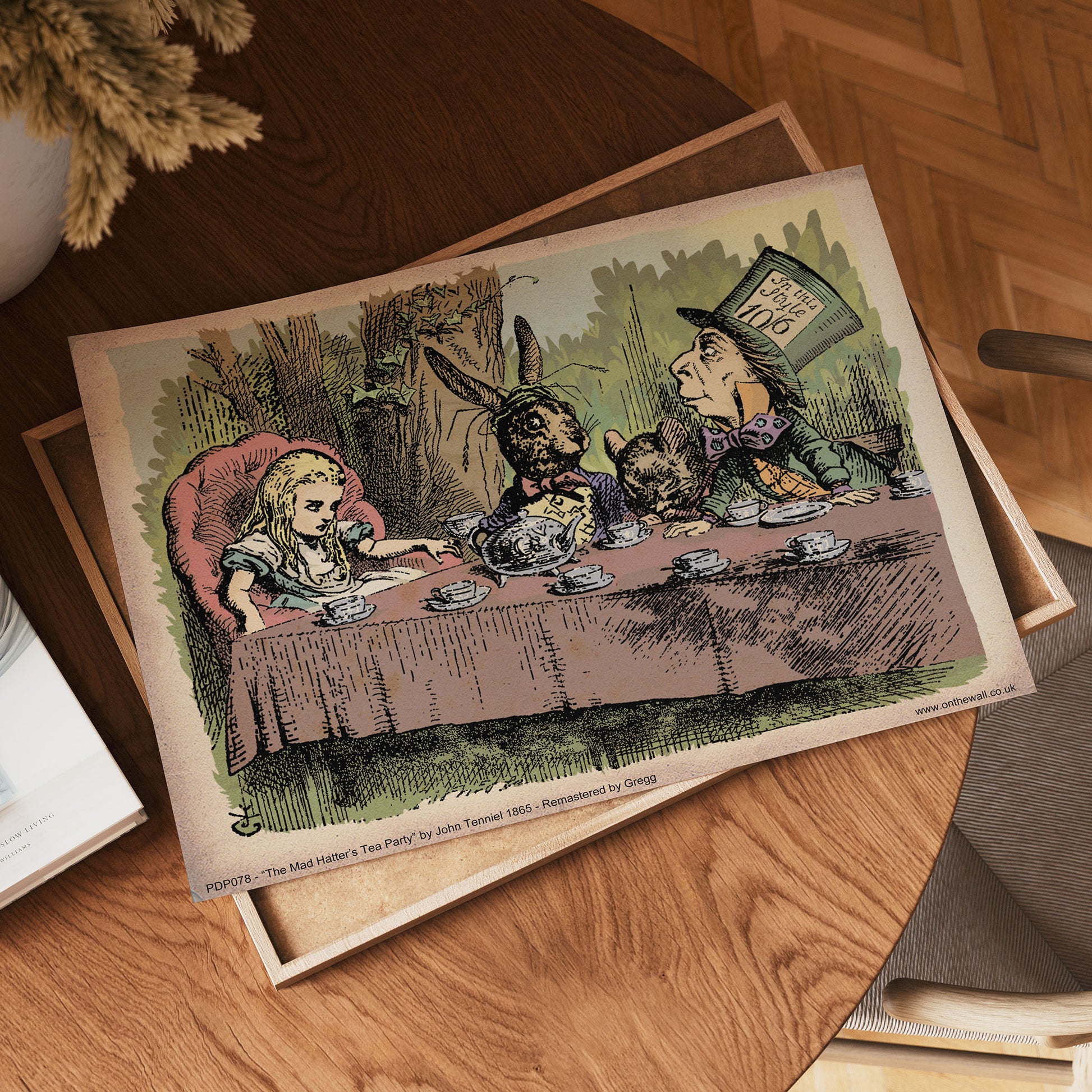 Alice in Wonderland Tea Party Vintage Art Print Poster 40x30cm