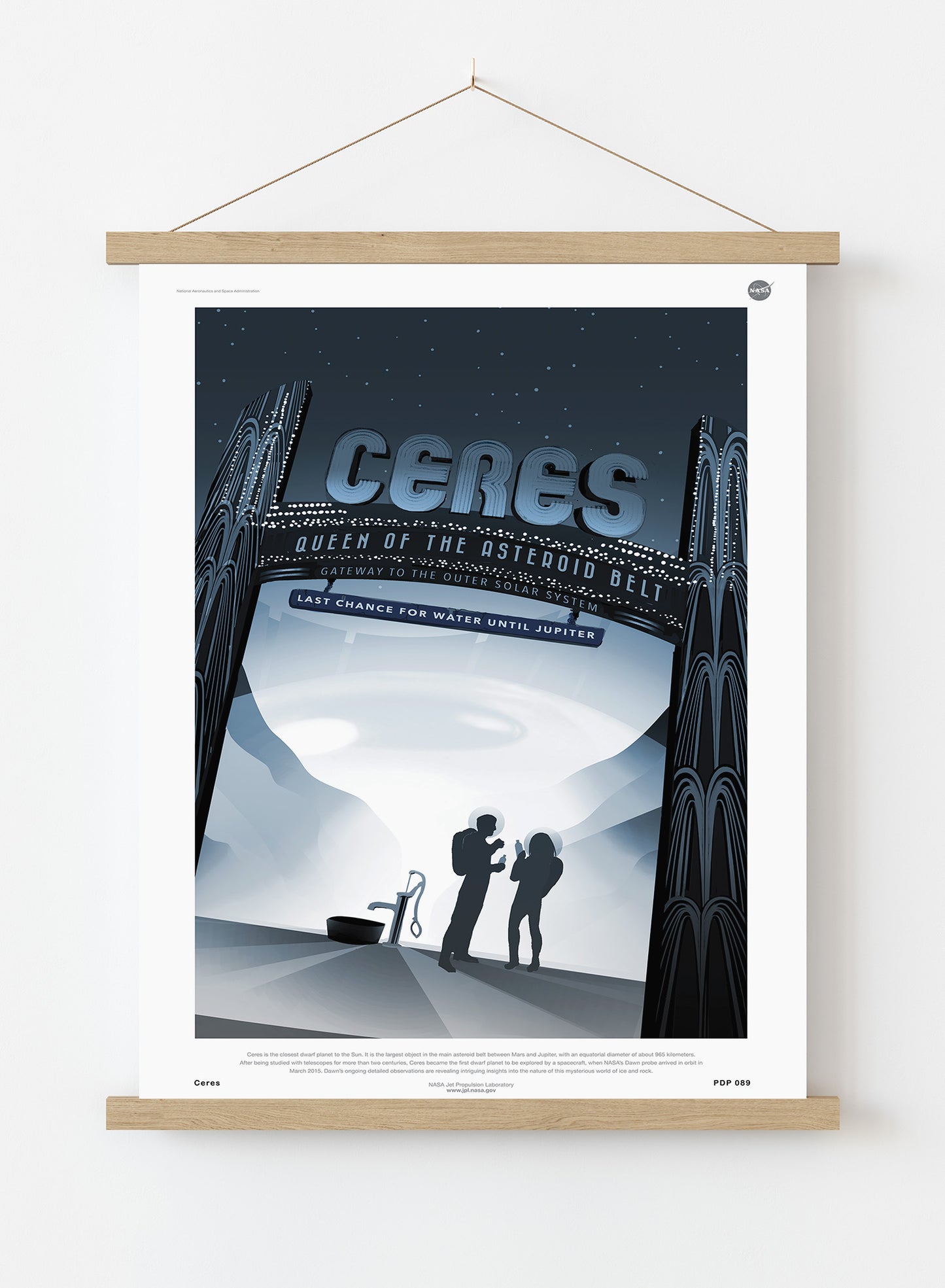 Ceres Nasa Space exploration Vintage Poster Wall Art Print 30x40cm Hanger