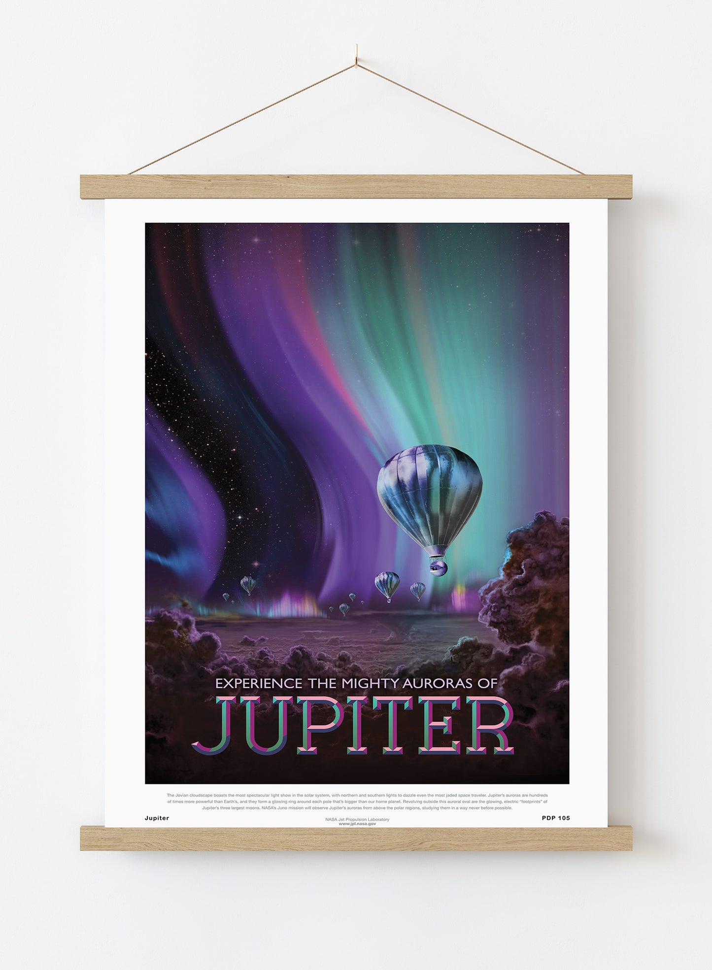 Jupiter Nasa Space exploration Vintage Poster Wall Art Print 30x40cm Hanger
