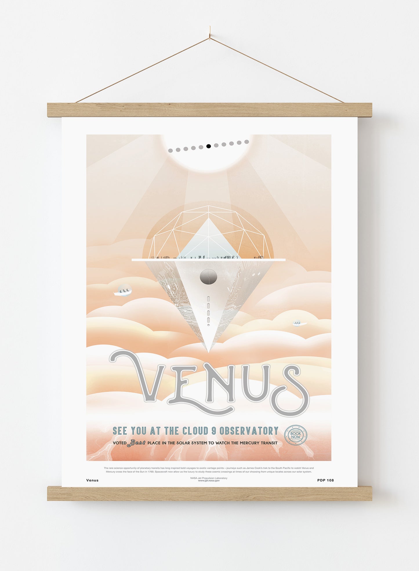 Venus Nasa Space exploration Vintage Poster Wall Art Print 30x40cm Hanger