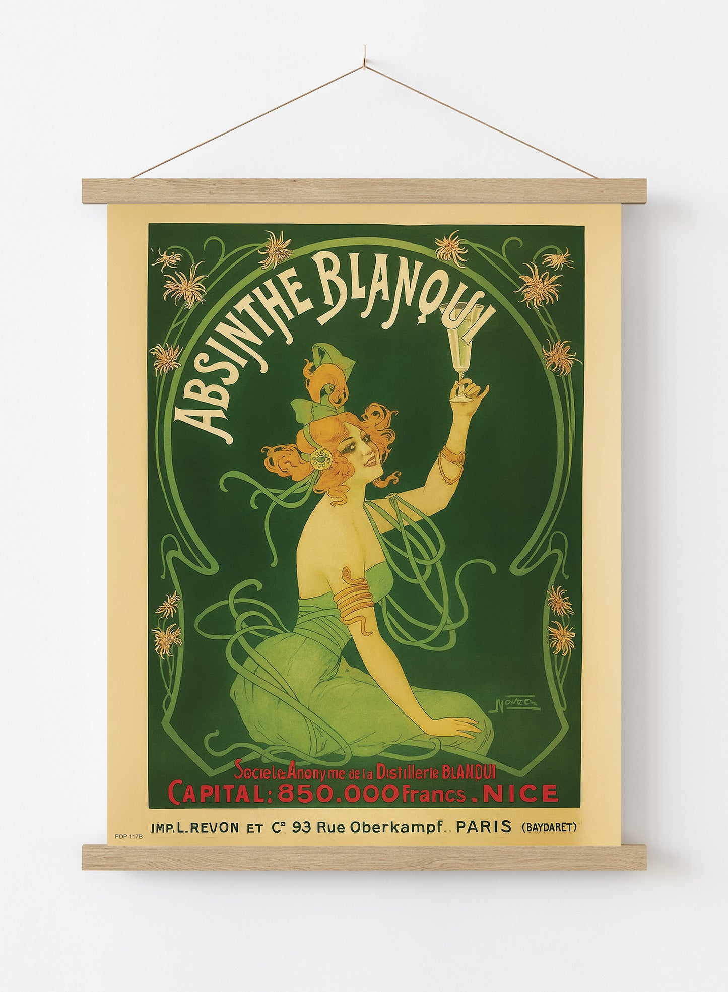 Absinthe Blanqui,Vinatge Poster by Nover Print – Nover Vintage Poster Wall Art 30x40cm Hanger