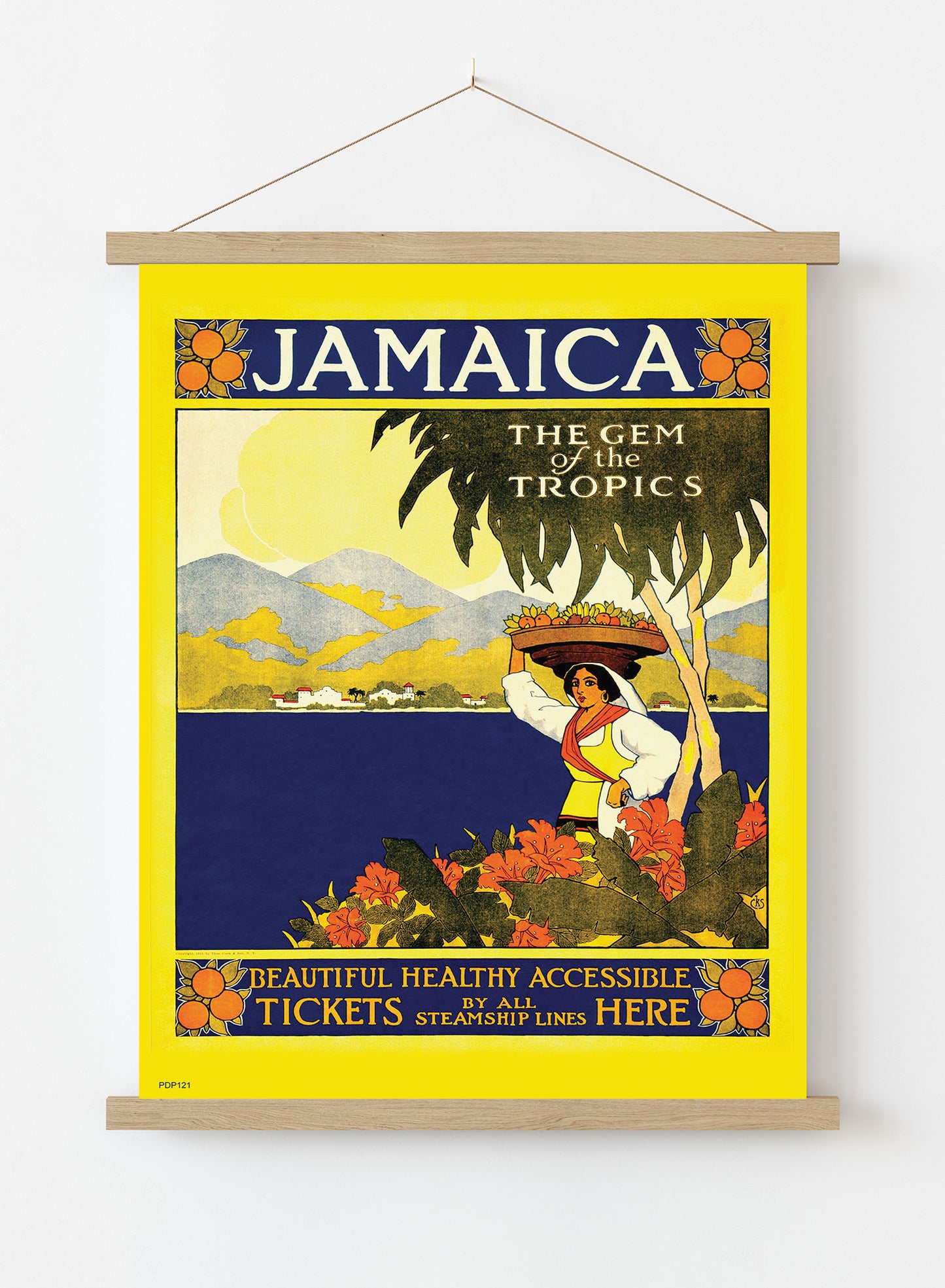 Visit Jamaica Tourisum Vintage Poster Wall Art Print 30x40cm Hanger