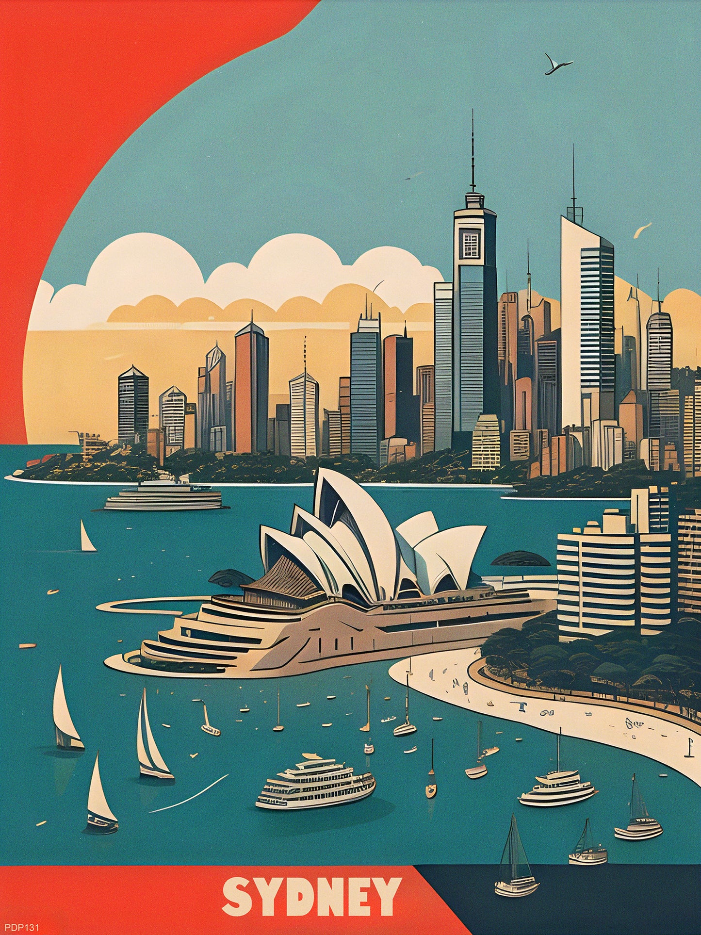 Sydney Travel Poster 30x40cm Art Print